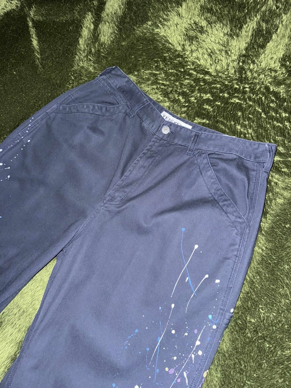 thisisneverthat [L] YESEYESEE Painted Cotton Carpenter Work Pants navy Size US 36 / EU 52 - 2 Thumbnail
