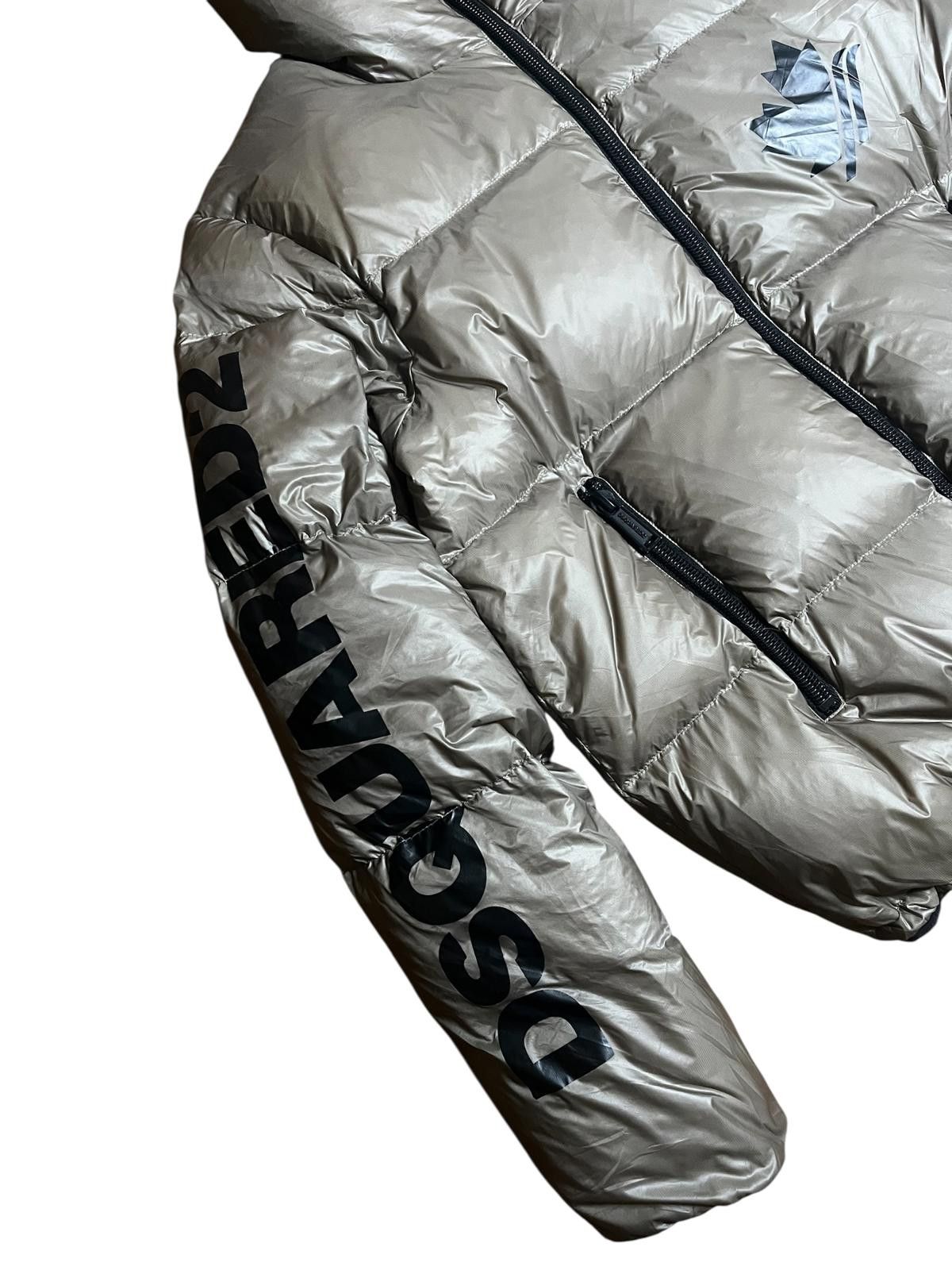 Dsquared2 DSQUARED2 Khaki Olive Metallic Down Puffer Jacket Hooded Size US M / EU 48-50 / 2 - 3 Thumbnail