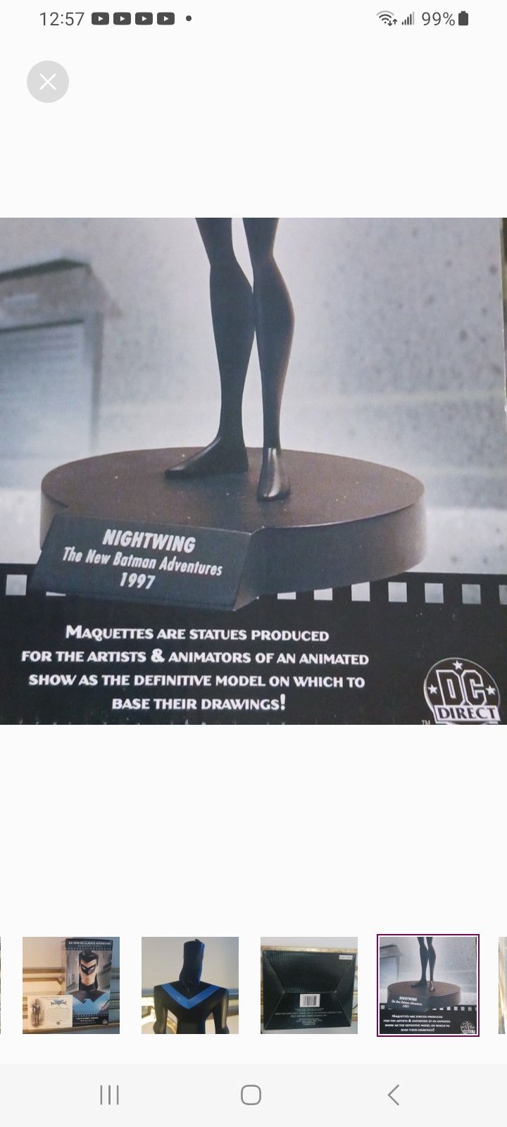 DC Comics 1997 NIGHTWING-DC DIRECT MAQUETTE SERIES, 9 inches Statue, Size ONE SIZE - 8 Thumbnail
