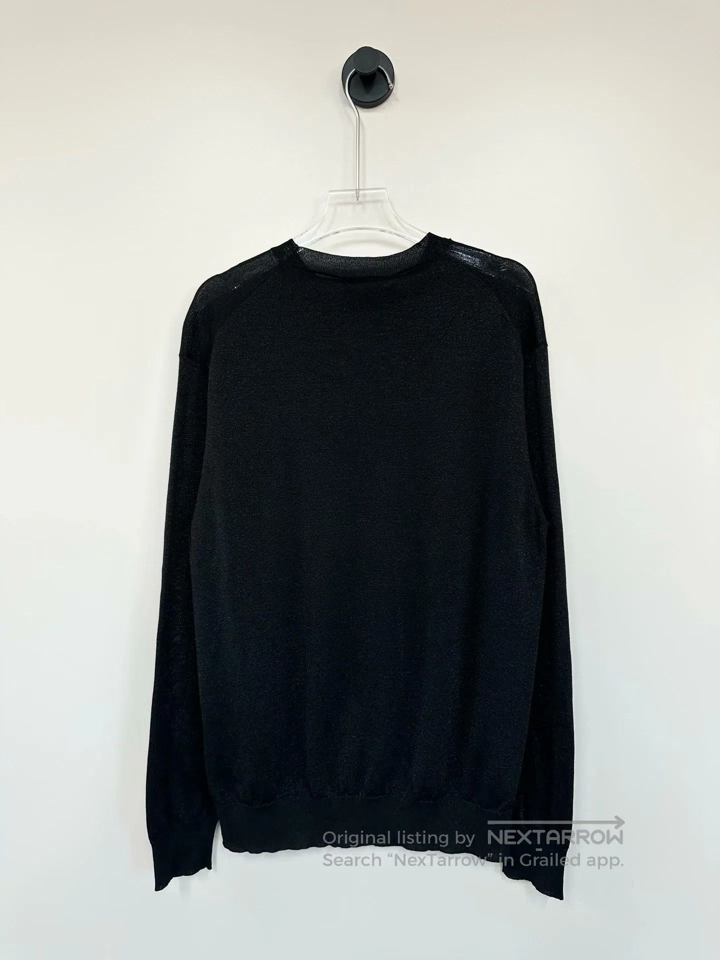 Prada Prada Black Letter Logo Wool Knit Sweater| Size US M / EU 48-50 / 2 - 2 Thumbnail