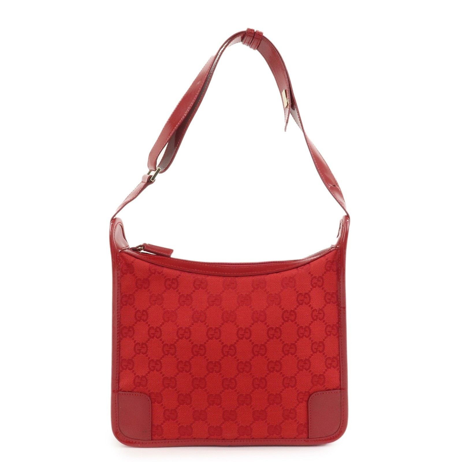 Gucci Gucci GG Canvas Shoulder Bag Red Size ONE SIZE - 1 Thumbnail
