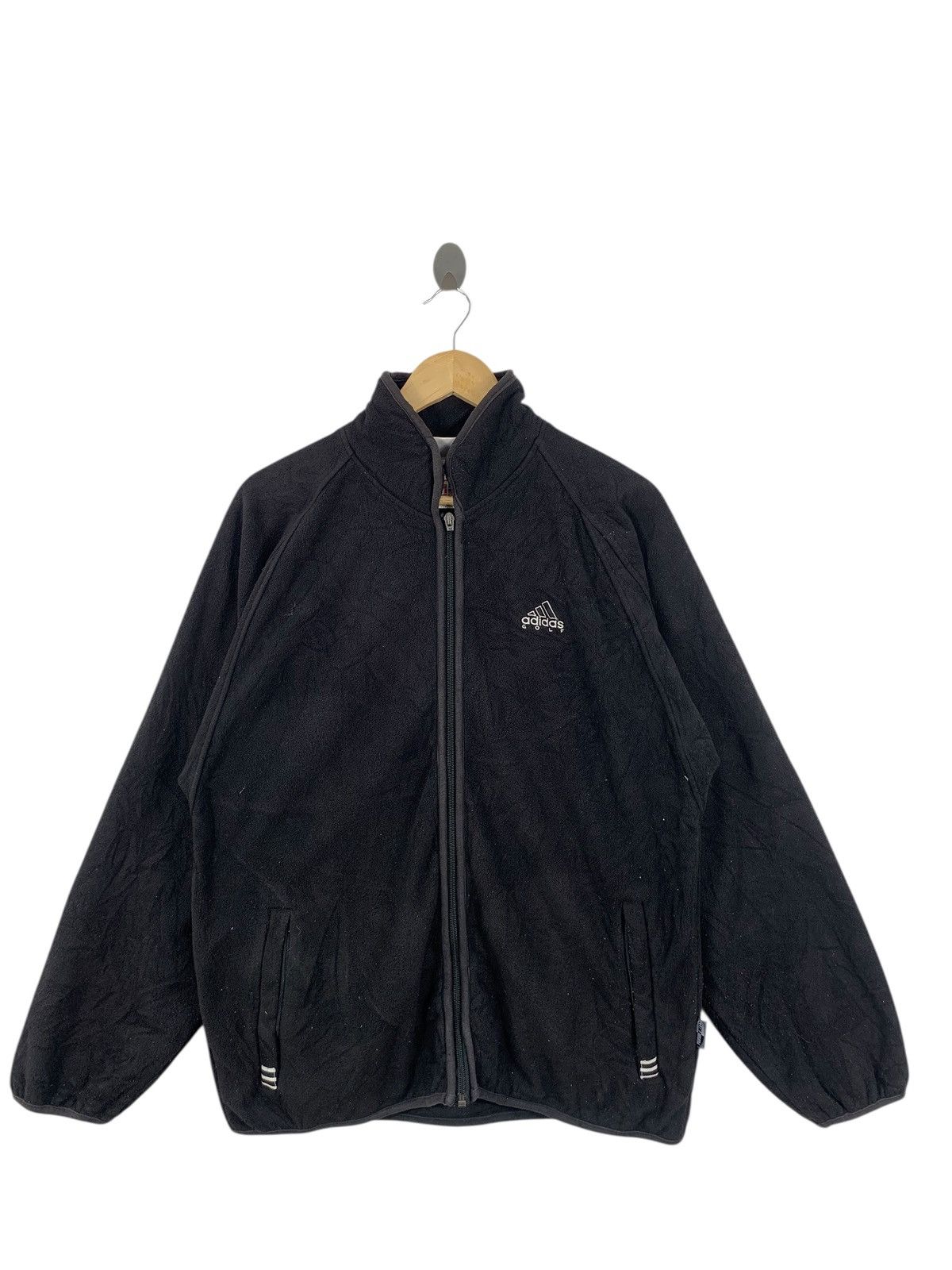 Adidas Vintage ADIDAS GOLF COLLECTION Fleece 3 Stripes Jacket Parka Size US L / EU 52-54 / 3 - 3 Thumbnail
