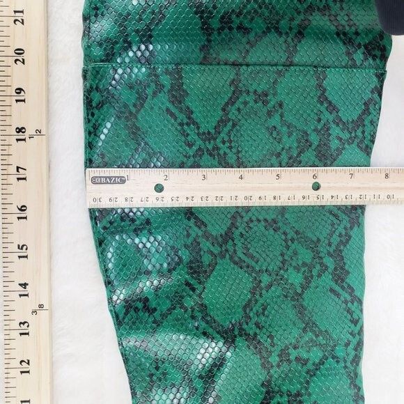 Other Brand New Bad Girlz Green Snake Wide Top Thigh High Heel Boo Size US 10 / IT 40 - 8 Thumbnail