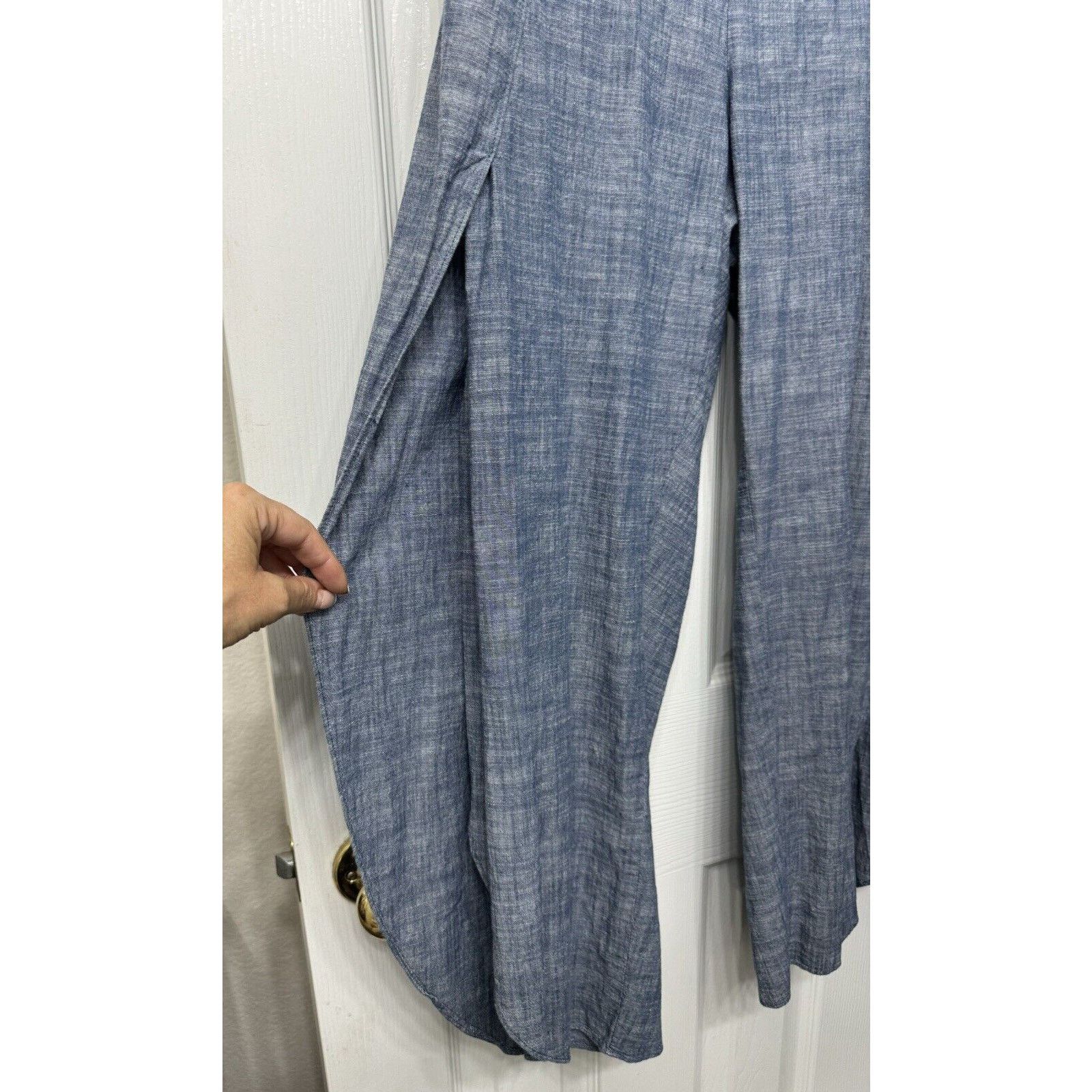 Drew DREW Whitney Wrapped, Split Leg Harem Pants Heather Blue M Size 30" / US 8 / IT 44 - 3 Thumbnail