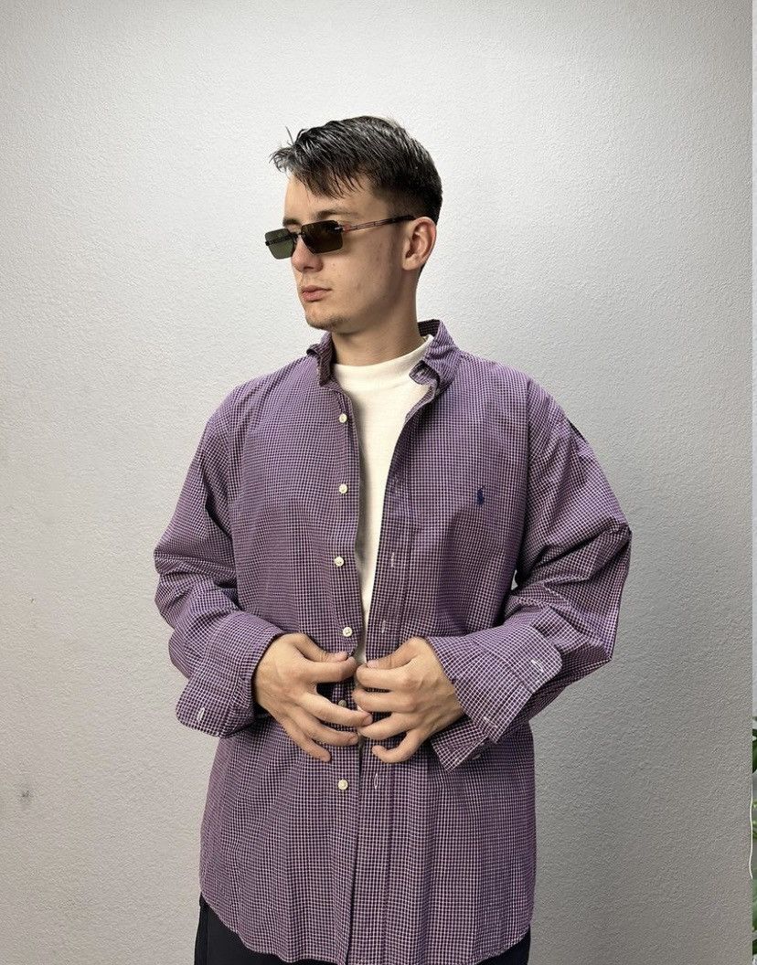 Polo Ralph Lauren Vintage Polo Ralph Lauren Striped Shirt Y2K Nova Check Tee Size US L / EU 52-54 / 3 - 2 Thumbnail