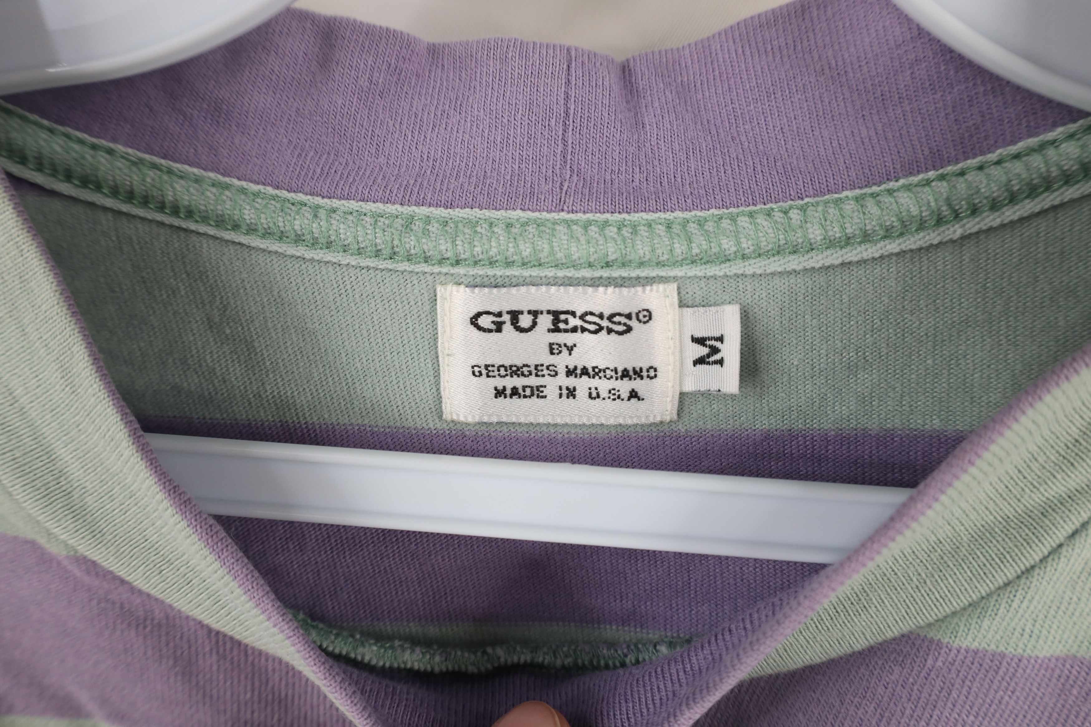 Guess × Vintage Vintage 90s Guess Jeans USA T-Shirt Pastel Purple Mint USA Size US M / EU 48-50 / 2 - 7 Thumbnail