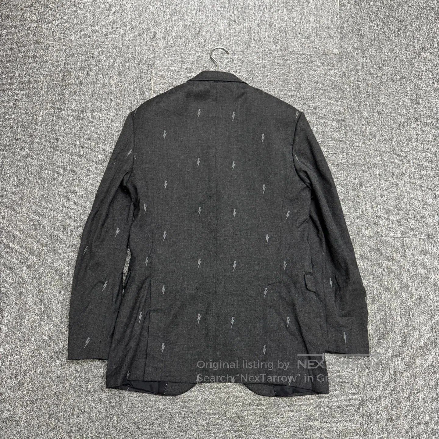 Neil Barrett Black Lightning Print Single-Breasted Blazer. Size US M / EU 48-50 / 2 - 6 Thumbnail