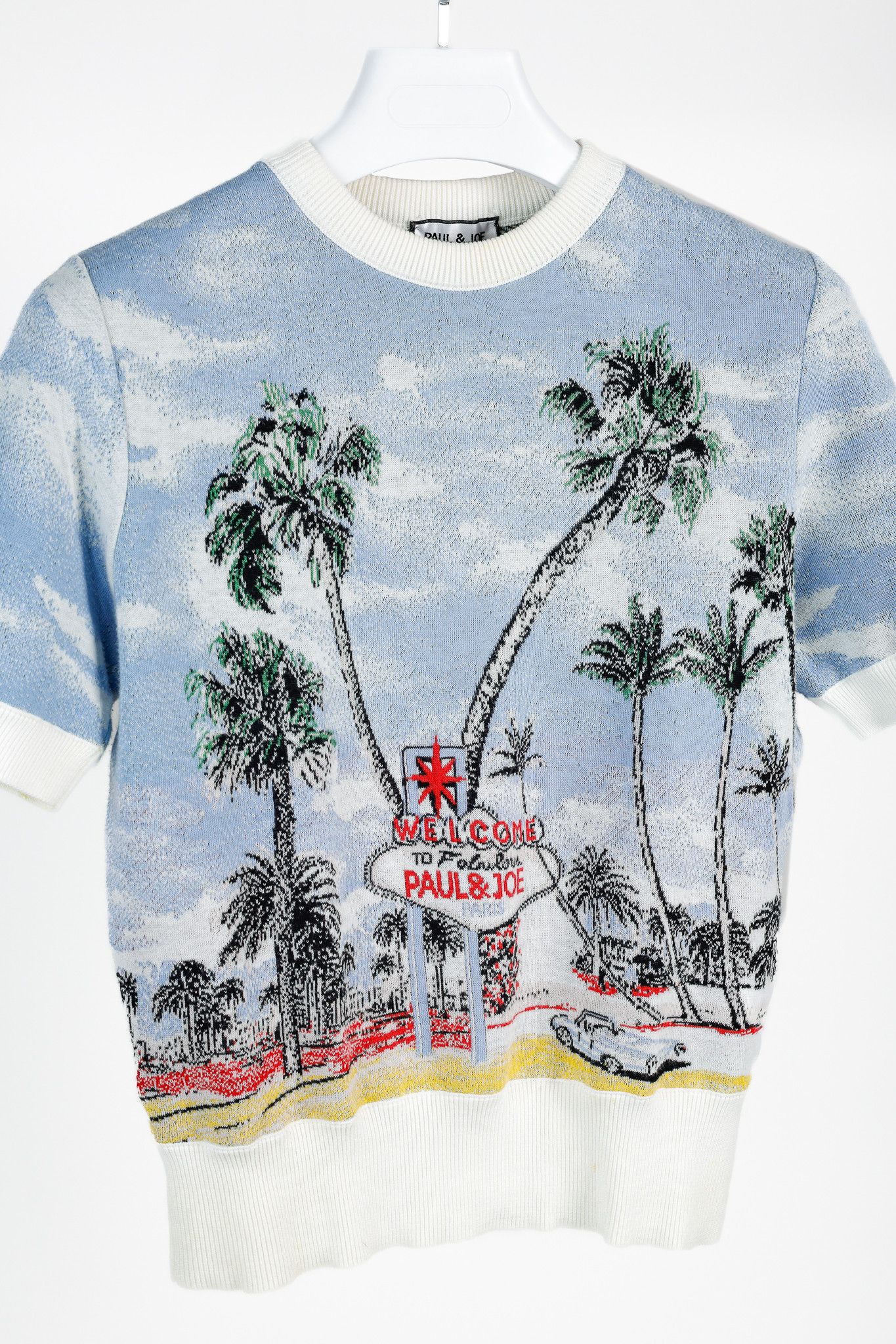 Paul & Joe Paul & Joe SS/18 Vegas-Print Cotton Short-Sleeve Sweater Size M / US 6-8 / IT 42-44 - 3 Thumbnail