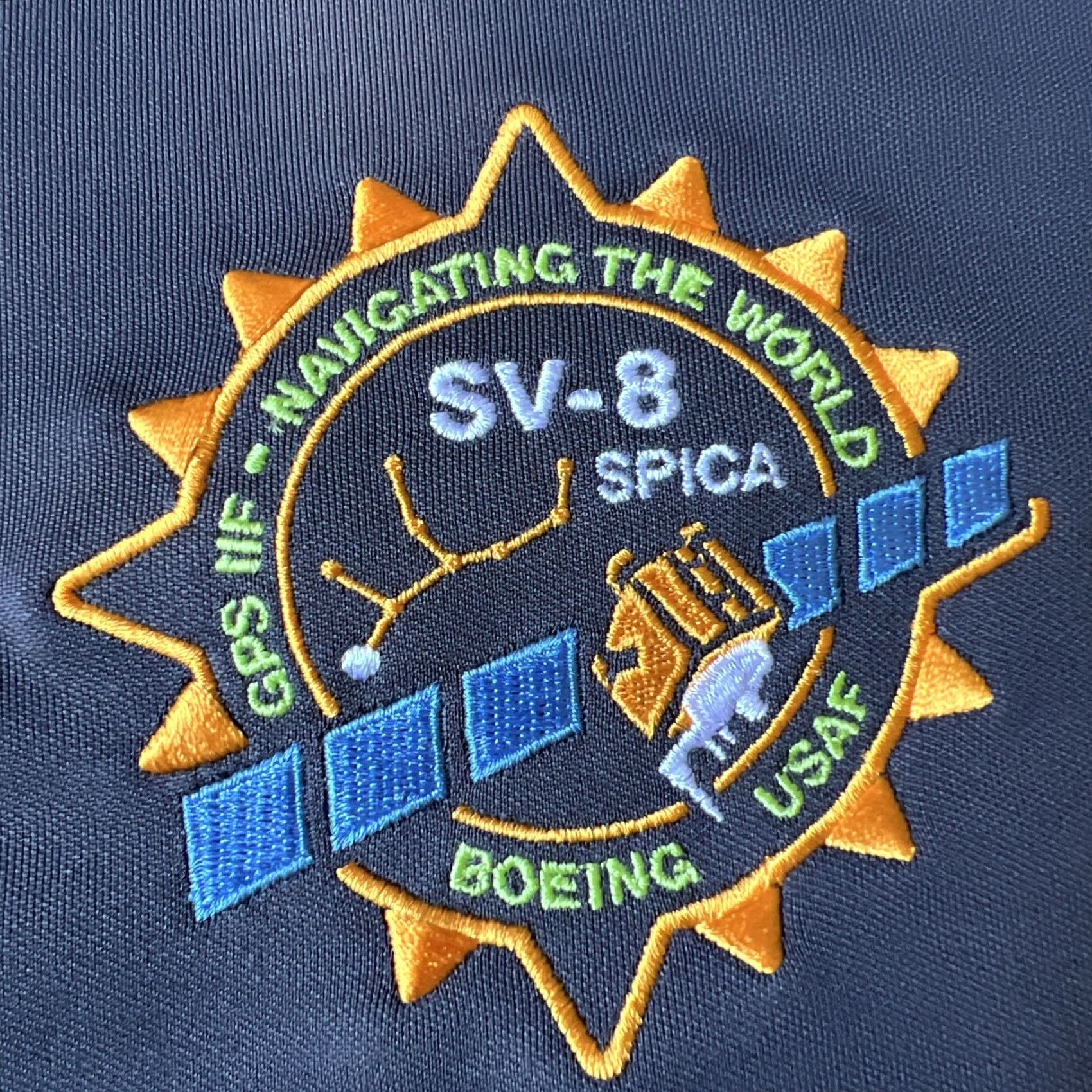 Vintage Boeing Mens M Gray USAF GPS IIF SPICA Navigating The World Launch Team Issued Polo New Size US M / EU 48-50 / 2 - 3 Thumbnail