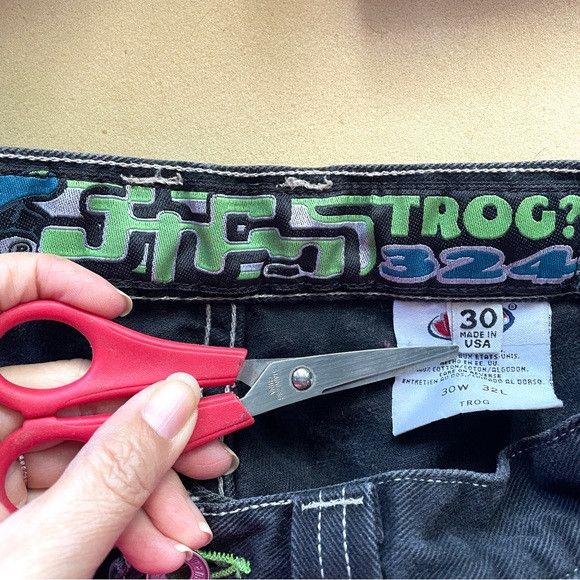 JNCO Vintage 90s JNCO Black Trog Jeans - 30", Unisex 🇺🇸 Size US 30 / EU 46 - 7 Thumbnail