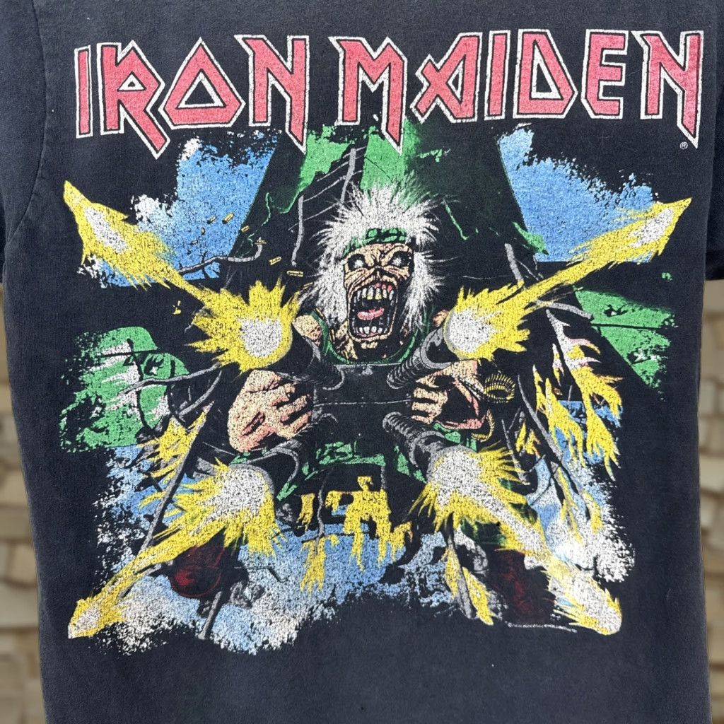 Vintage VINTAGE Iron Maiden Shoot That Fukker Tour T Shirt Mens Medium Black 80s 90s Rock Music Band Rare Size US M / EU 48-50 / 2 - 1 Thumbnail