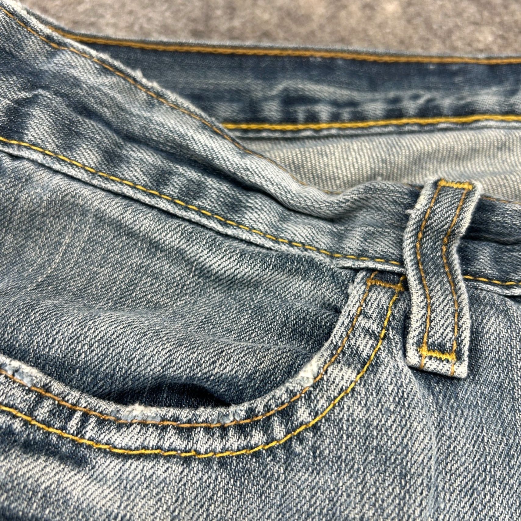 Gap VINTAGE Gap Jeans Womens 8 Blue Flare Long Lean Stretch Cotton Medium Wash Y2K Distressed 90s Retro 5-Pocket Denim Slimming Size 30" / US 8 / IT 44 - 3 Thumbnail