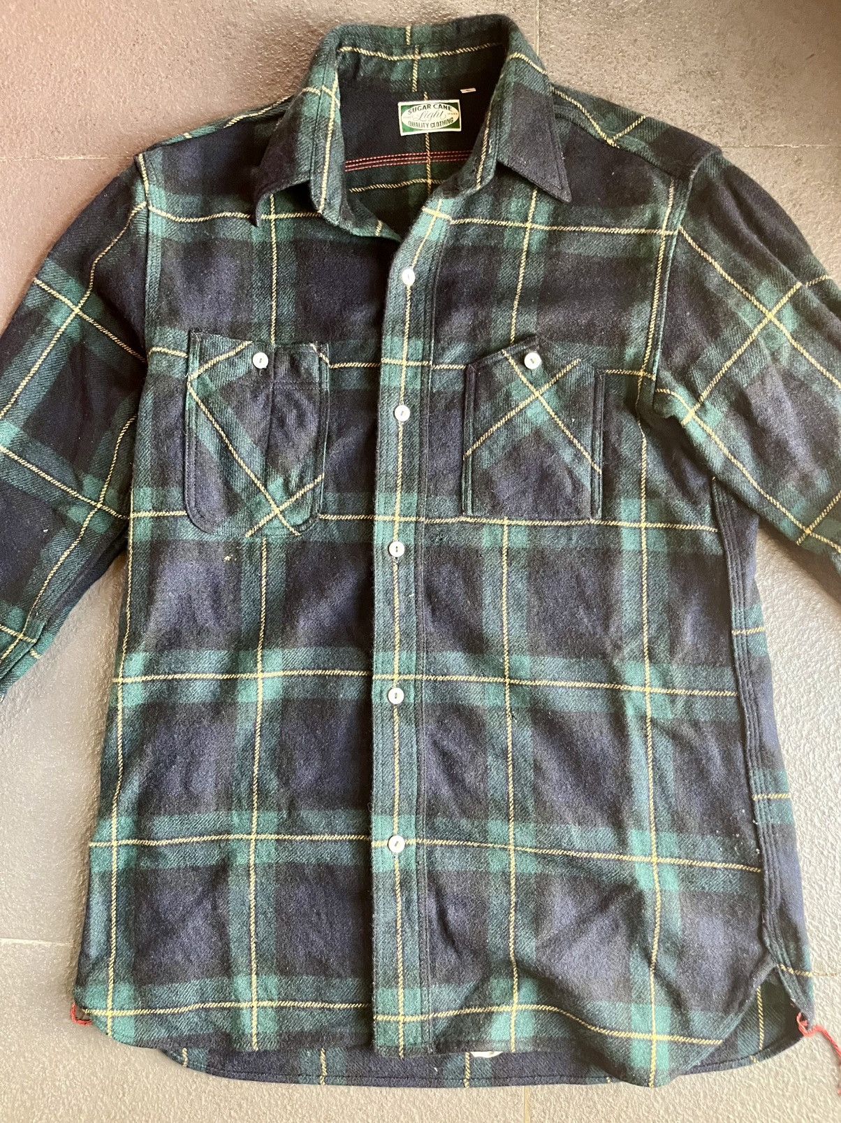Sugar Cane Sugar Cane Wool Shirt B/D Checkered Flannel Tartan Japanese Size US L / EU 52-54 / 3 - 3 Thumbnail