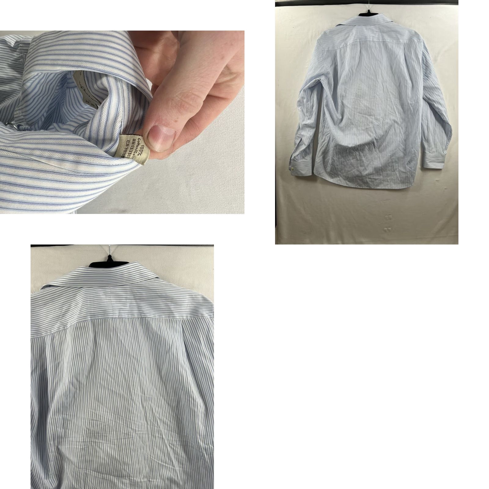 Tommy Bahama Tommy Bahama Button Down Shirt Mens 16 34-35 Blue White Stripe Long Sleeve Size US L / EU 52-54 / 3 - 9 Thumbnail