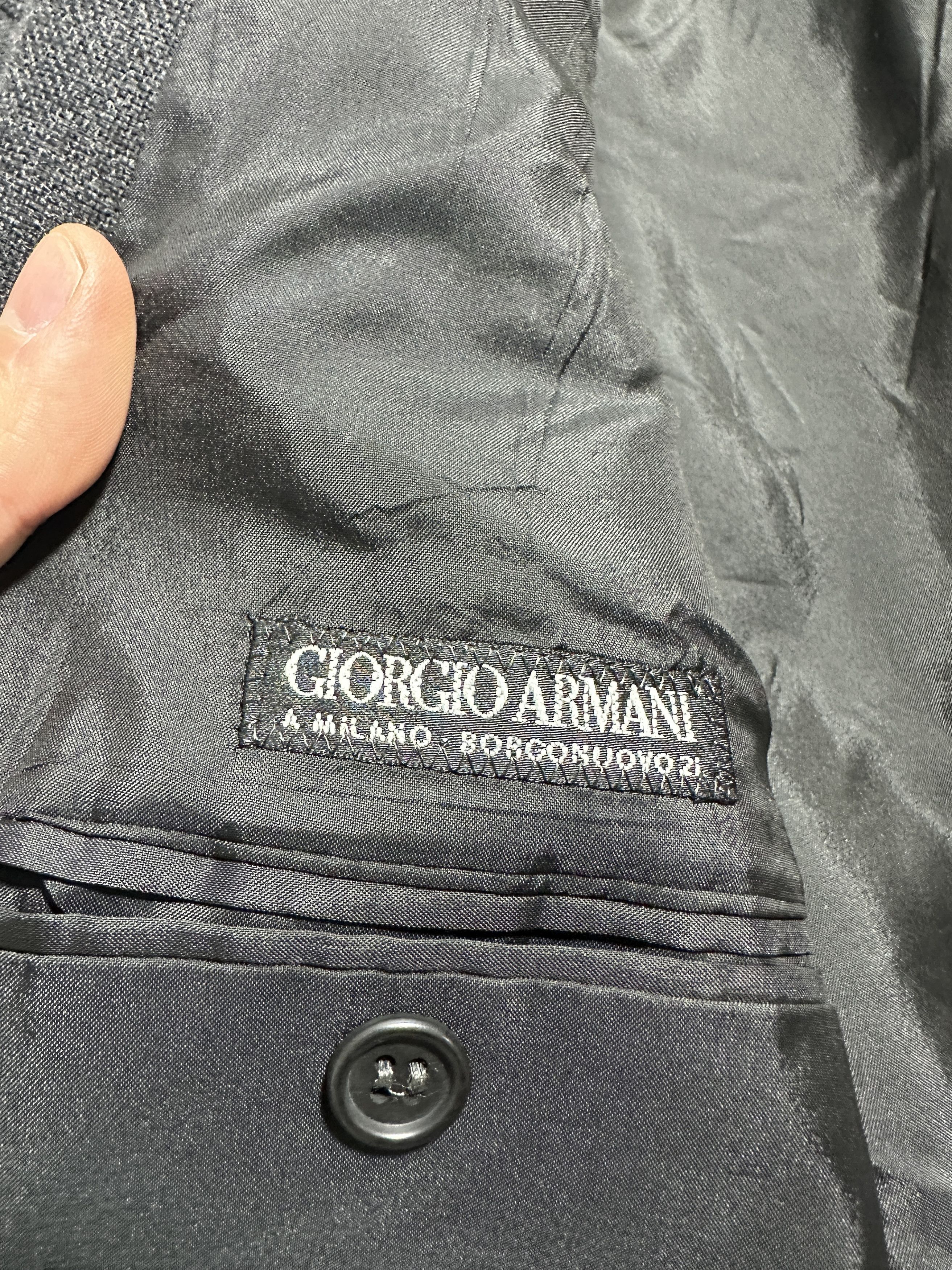 Giorgio Armani Giorgio Armani Black Label Wool Cashmere Double Breasted 50 Size 50R - 3 Thumbnail