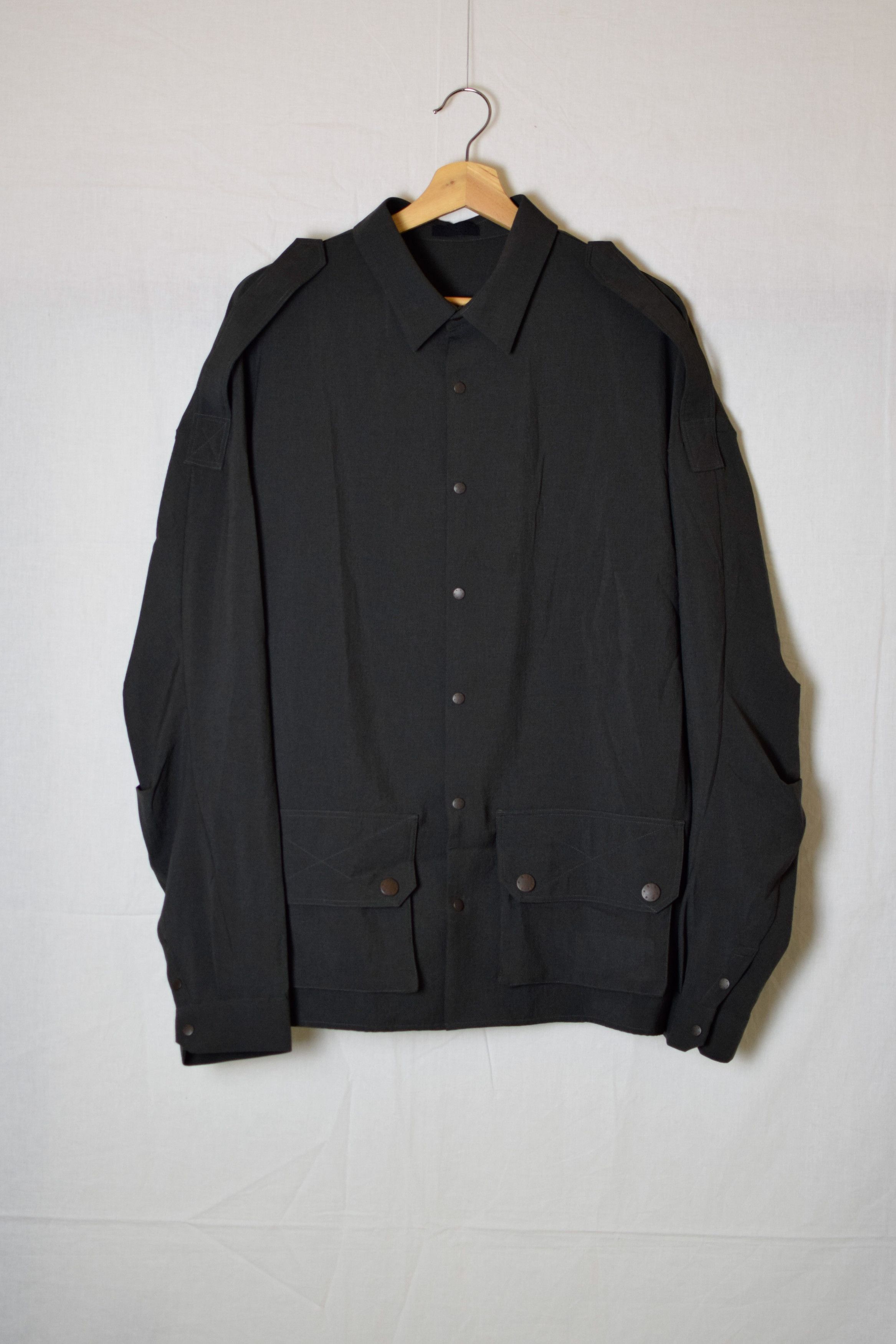 Devoa Devoa SS25 Sample Gray Hybrid Shirt - SHC-LSRSP Size US L / EU 52-54 / 3 - 2 Thumbnail