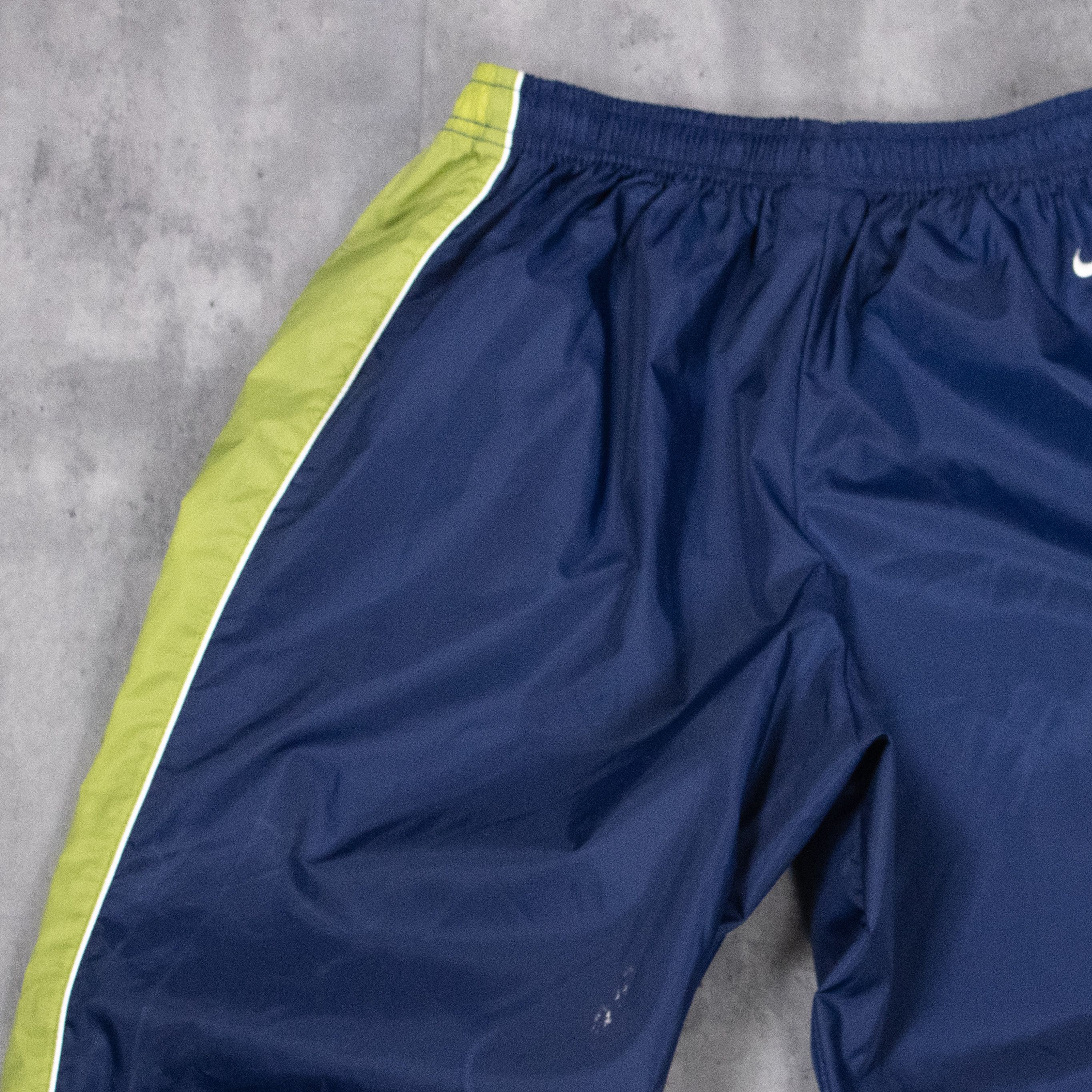 Nike Vintage 90's Nike Navy Stripped Baggy Relax Cuffed Pant's Size US 28 / EU 44 - 12 Thumbnail