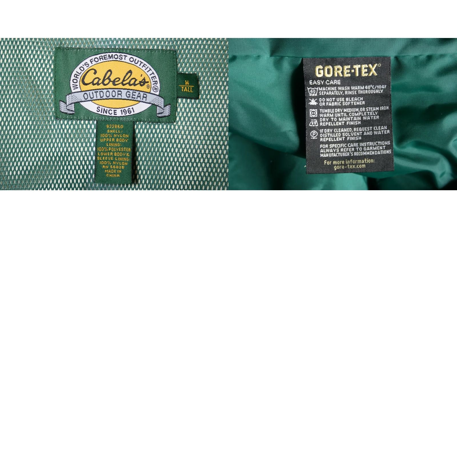 Vintage Cabela's Green Nylon Gore-Tex Hooded Rain Jacket Men's MT Jacket Zip Rain Coat Mens Green Nylon Gore-Tex Hooded Rain Jacket MT Size US M / EU 48-50 / 2 - 9 Thumbnail