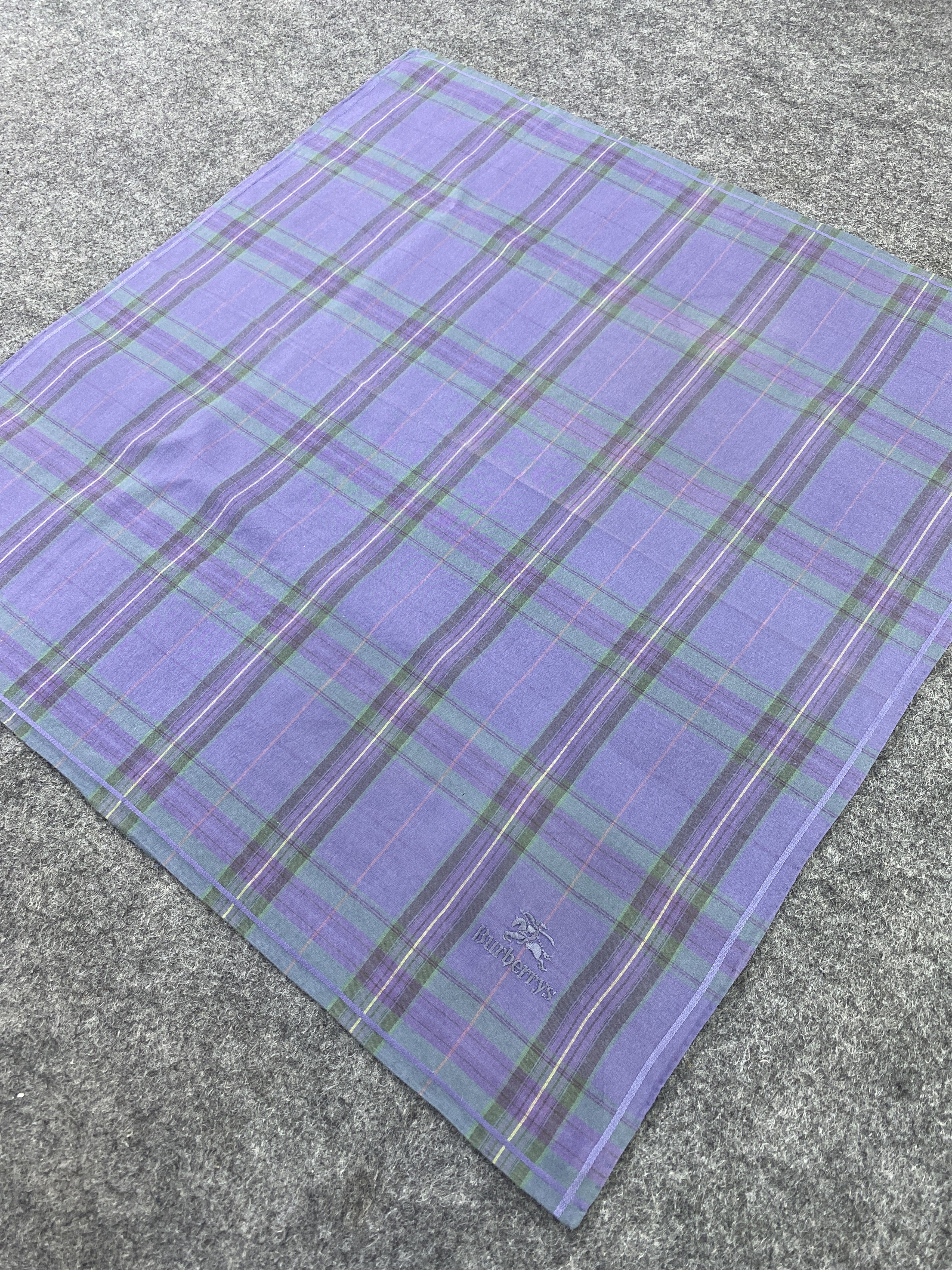 Burberry × Vintage Burberry Handkerchief / Bandana / Neckerchief-B119 Size ONE SIZE - 4 Thumbnail