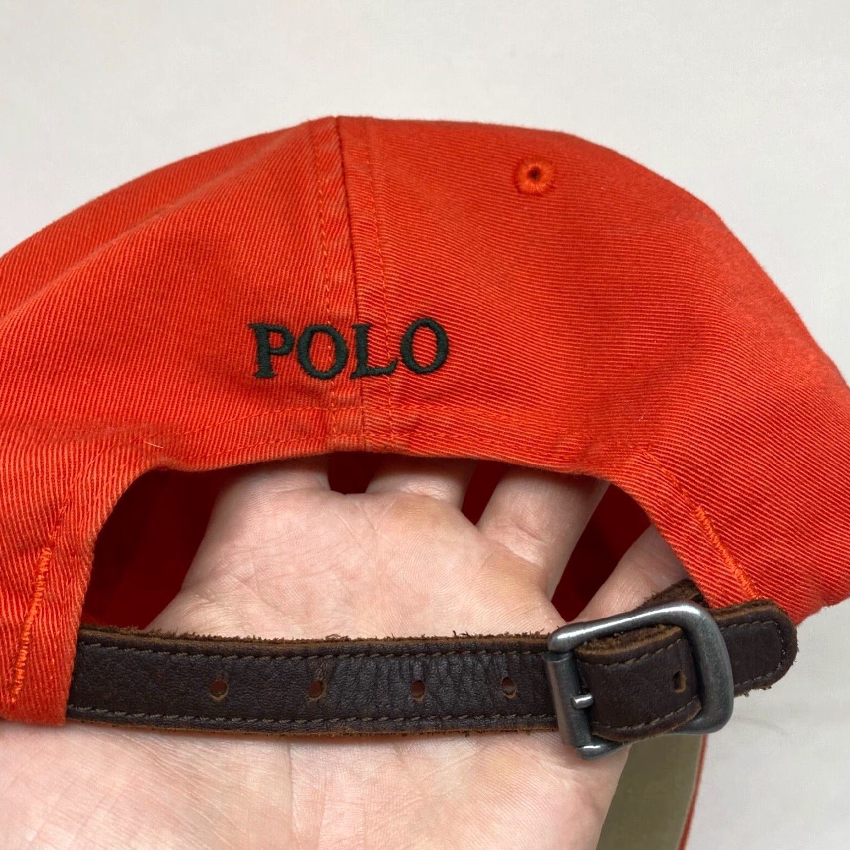 Polo Ralph Lauren VINTAGE Polo Ralph Lauren Hat Cap Strapback Orange Small Black Pony One Size Dad Size US M / EU 48-50 / 2 - 4 Thumbnail