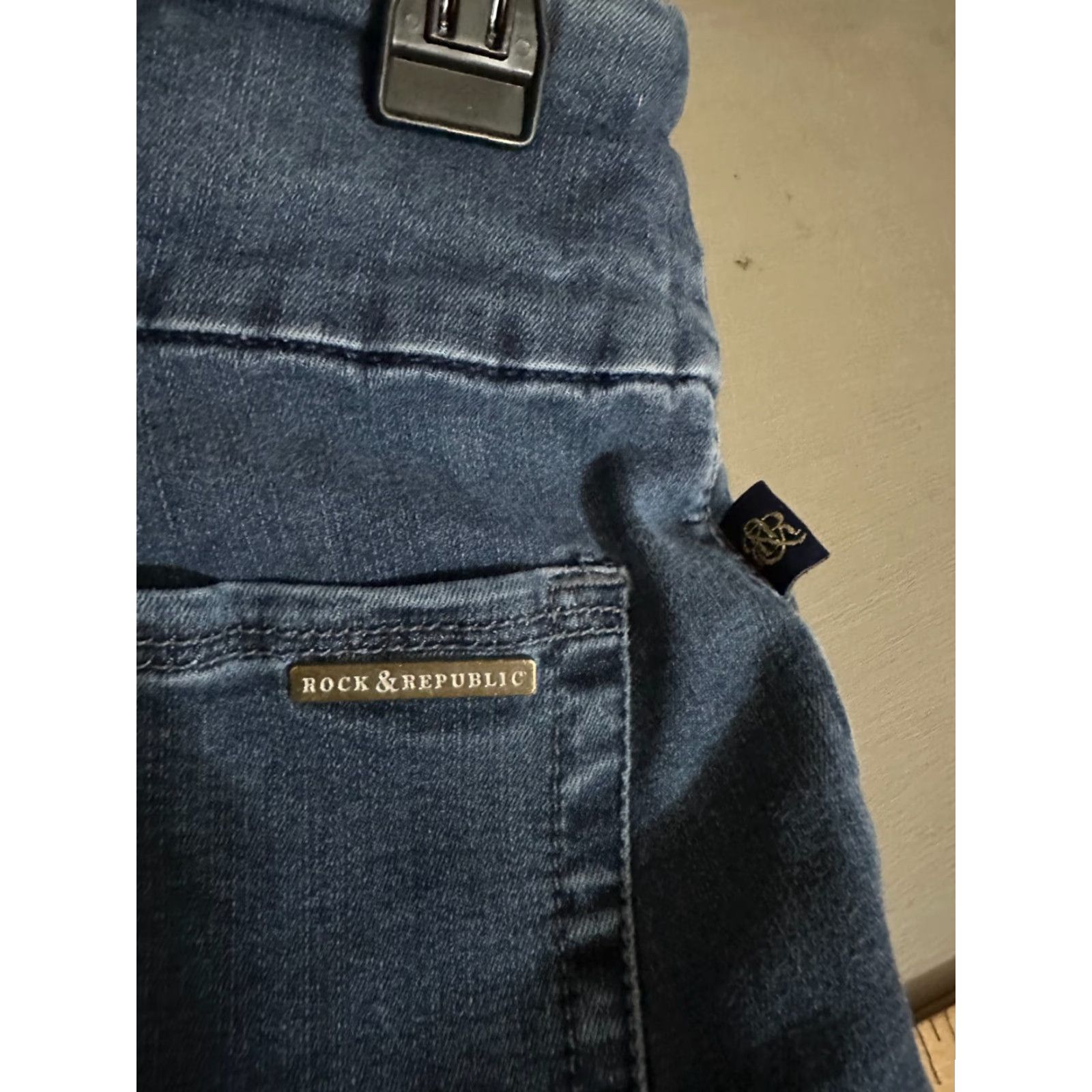 Vintage Rock & Republic Jeans Women Denim The Slimming Denim Cure Slimming Skinny Blue 12m Size 34" / US 12 / IT 48 - 3 Thumbnail
