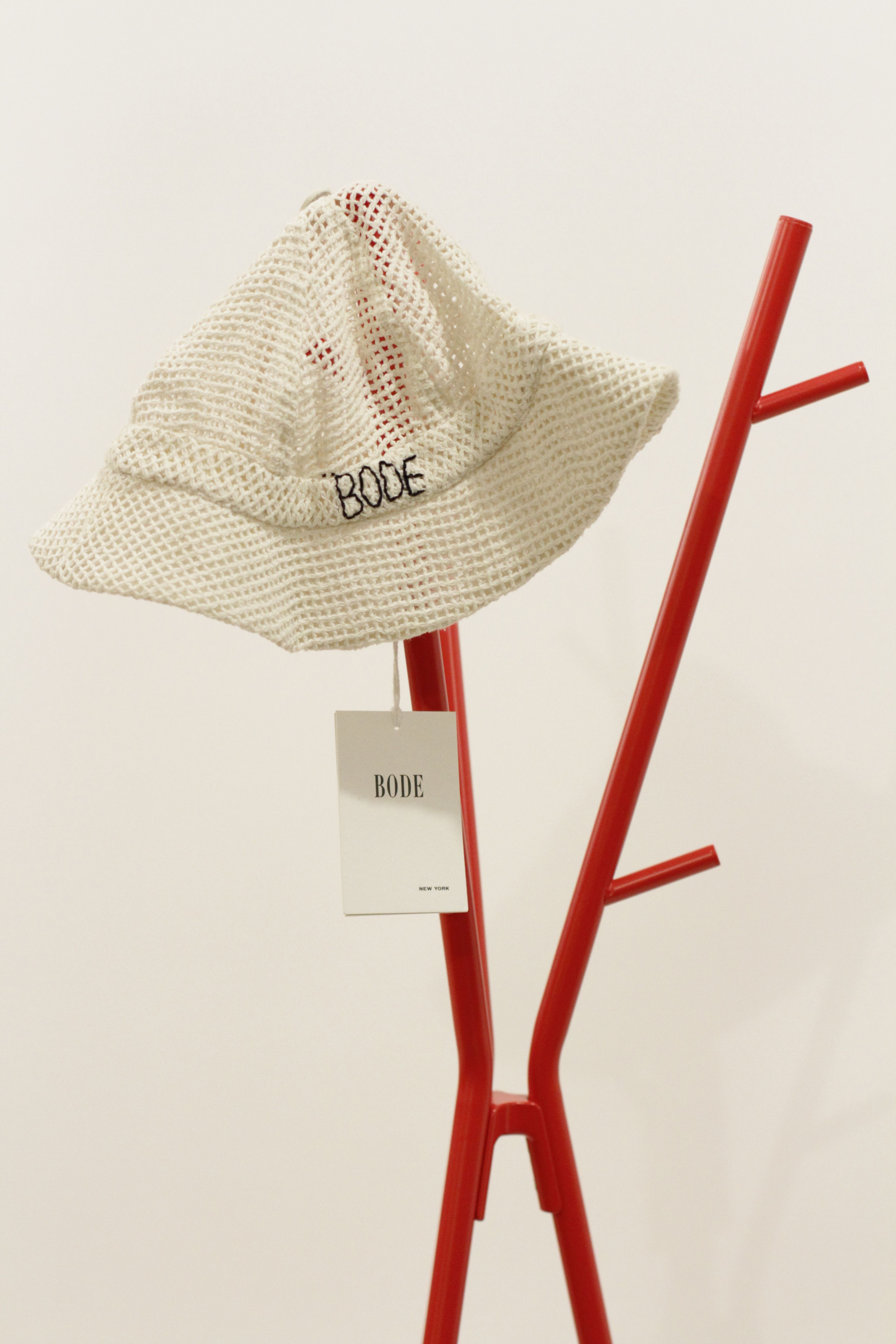 Bode White Mesh Bucket Hat Size ONE SIZE - 1 Thumbnail