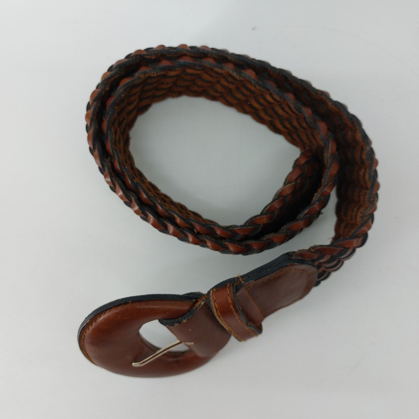 Other Women's Boho Braided Brown Leather Belt Sz S/M Size ONE SIZE - 9 Thumbnail