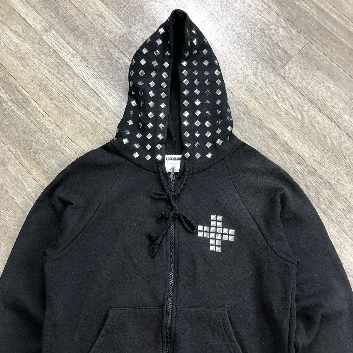 If Six Was Nine × Japanese Brand × Le Grande Bleu (L.G.B.) 2000s Rock Candy Studded Goa Lgb Punk Style Zipper Hoodie Size US M / EU 48-50 / 2 - 2 Thumbnail
