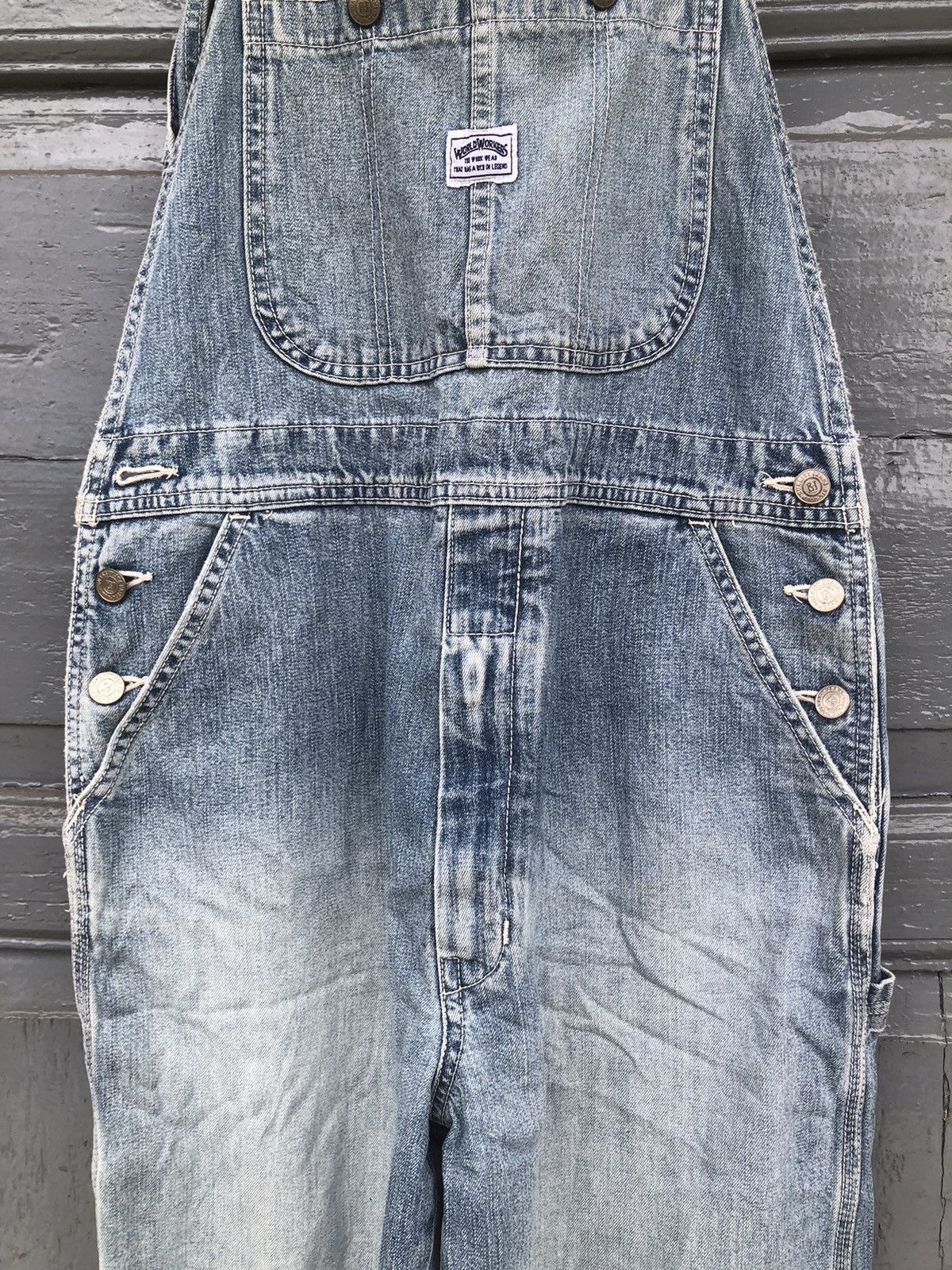 Big John × Vintage Vintage Big John Overalls World Workers Denim Size US 34 / EU 50 - 4 Thumbnail