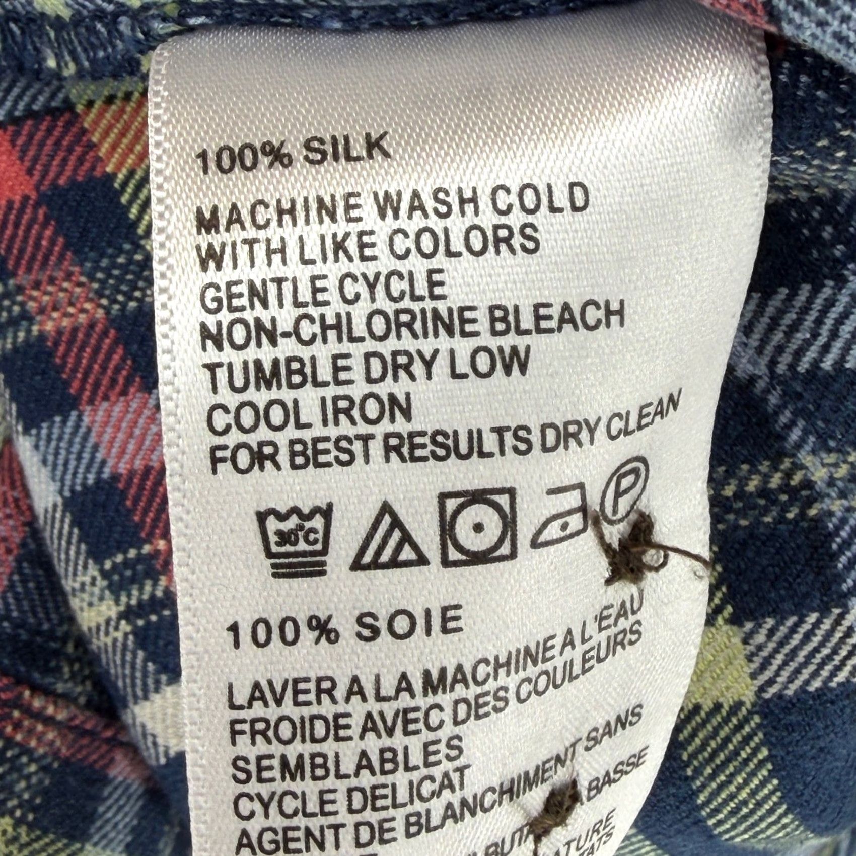 Tommy Bahama Tommy Bahama Silk Plaid Short Sleeve Button-Up Shirt Original Fit Blue Multicolor Shirt Mens M Casual Travel Beach 90s? Size US M / EU 48-50 / 2 - 7 Thumbnail