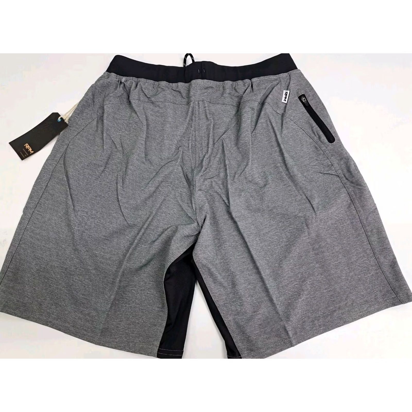 Vintage RPM Training Co. Mens M FLUME Training Shorts Grey Pockets Side Zip Athletic Lightweight Breathable Drawstring Elastic Waist Solid 5502 Size US 31 - 3 Thumbnail