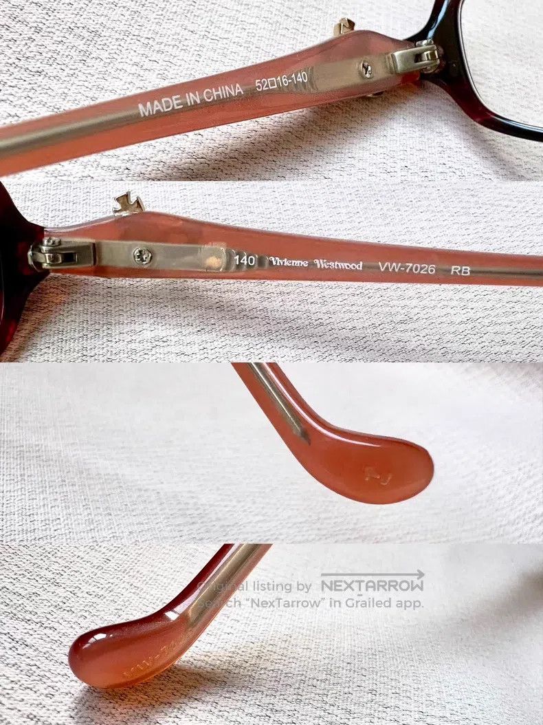 Vivienne Westwood Vivienne Westwood Reddish-brown frame large Saturn nerdy g Size ONE SIZE - 5 Thumbnail