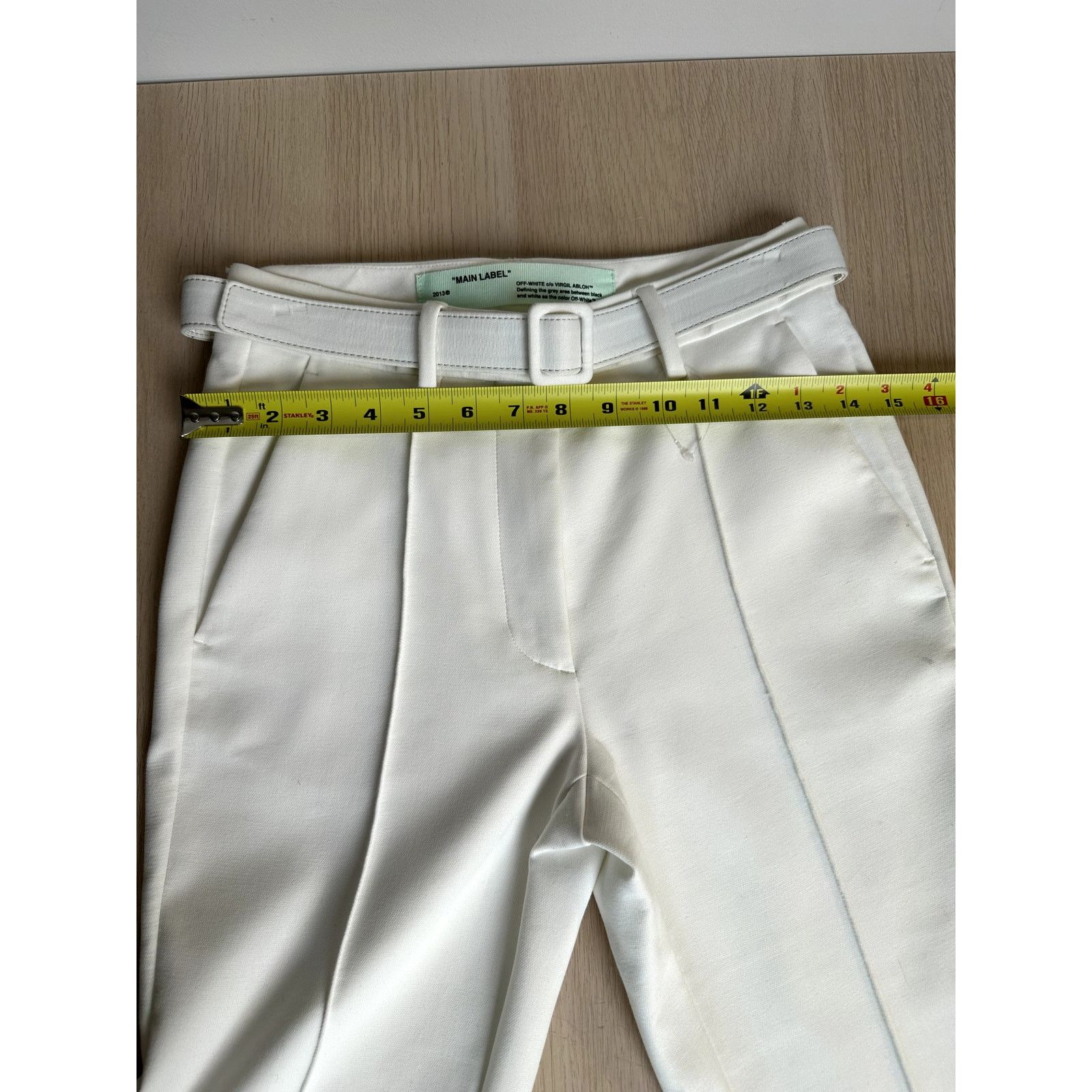 Off-White Off-White White Pleated Pant with Belt Size 38 - NEW Size 38" / US 16 / IT 52 - 4 Thumbnail