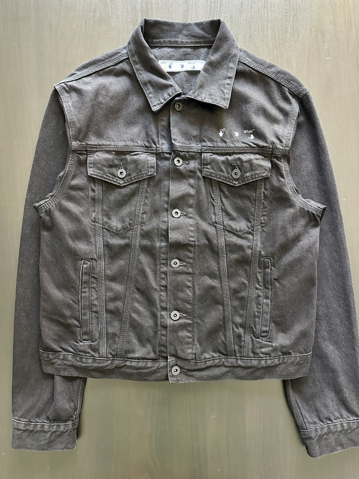 Off-White Off-White Marker Slim Denim Jacket Black Size US L / EU 52-54 / 3 - 3 Thumbnail