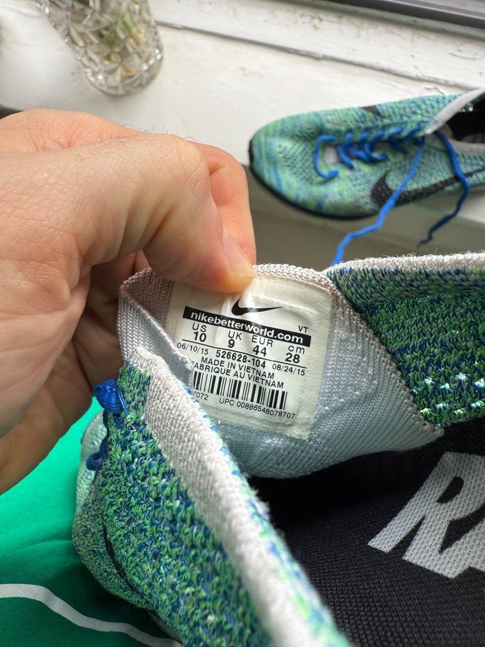 Nike Nike Flyknit 2015 trainers tranquil aqua blue mint us10 men Size US 10 / EU 43 - 3 Thumbnail
