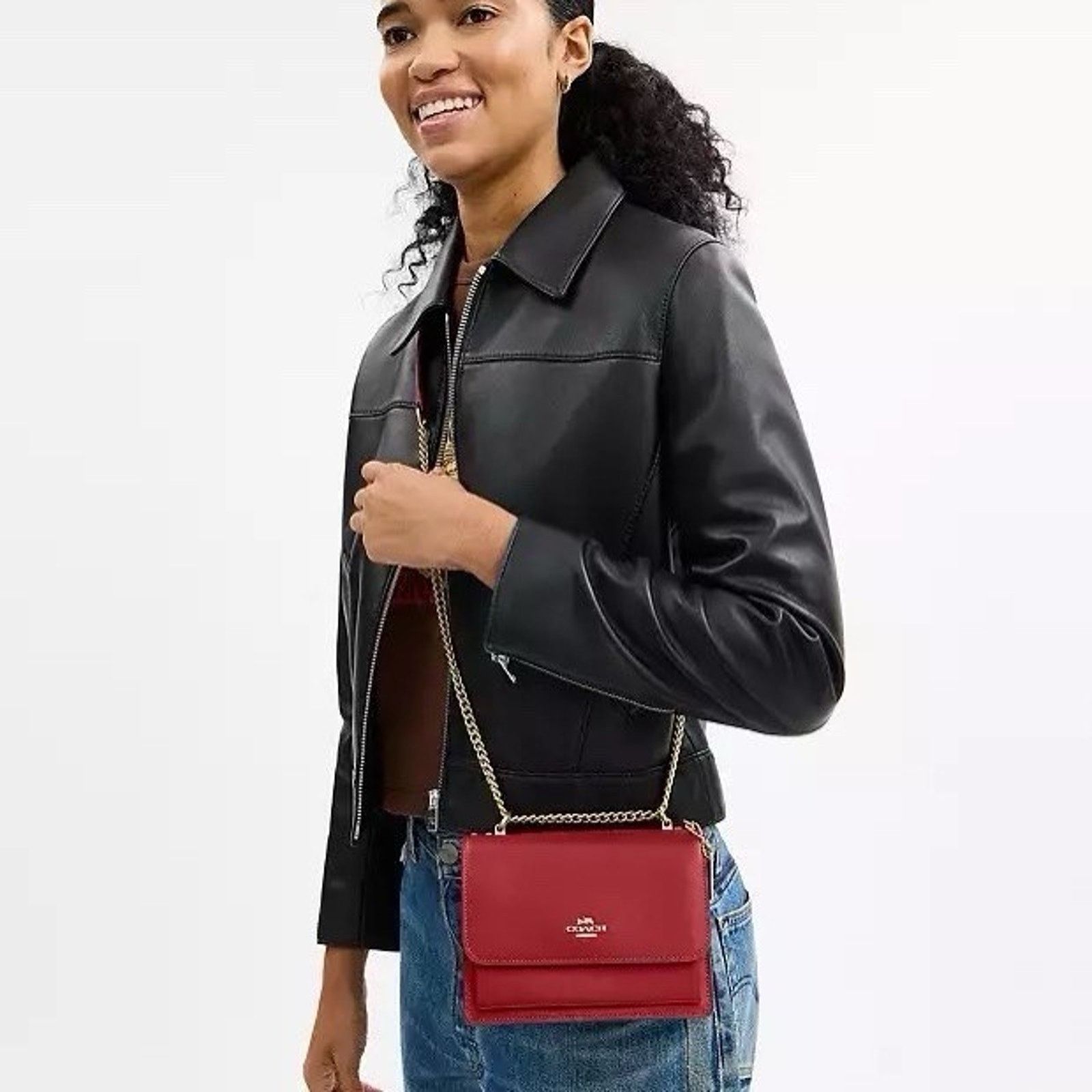 Coach NWT Coach Mini Klare Crossbody Bag CBI23 Leather True Red Size ONE SIZE - 11 Thumbnail