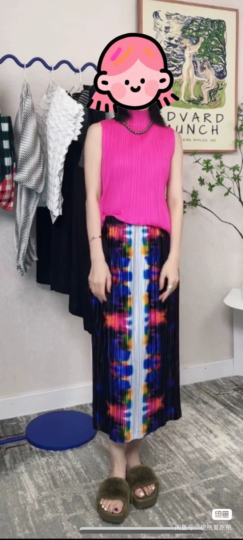 Issey Miyake Issey Miyake Colorful rose red top Size L / US 10 / IT 46 - 5 Thumbnail