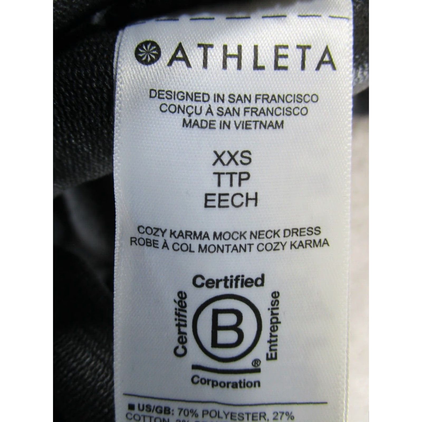 Athleta Athleta Dress Xxs Black Kozy Karma Womens Size XXS / US 00 / IT 34 - 4 Thumbnail