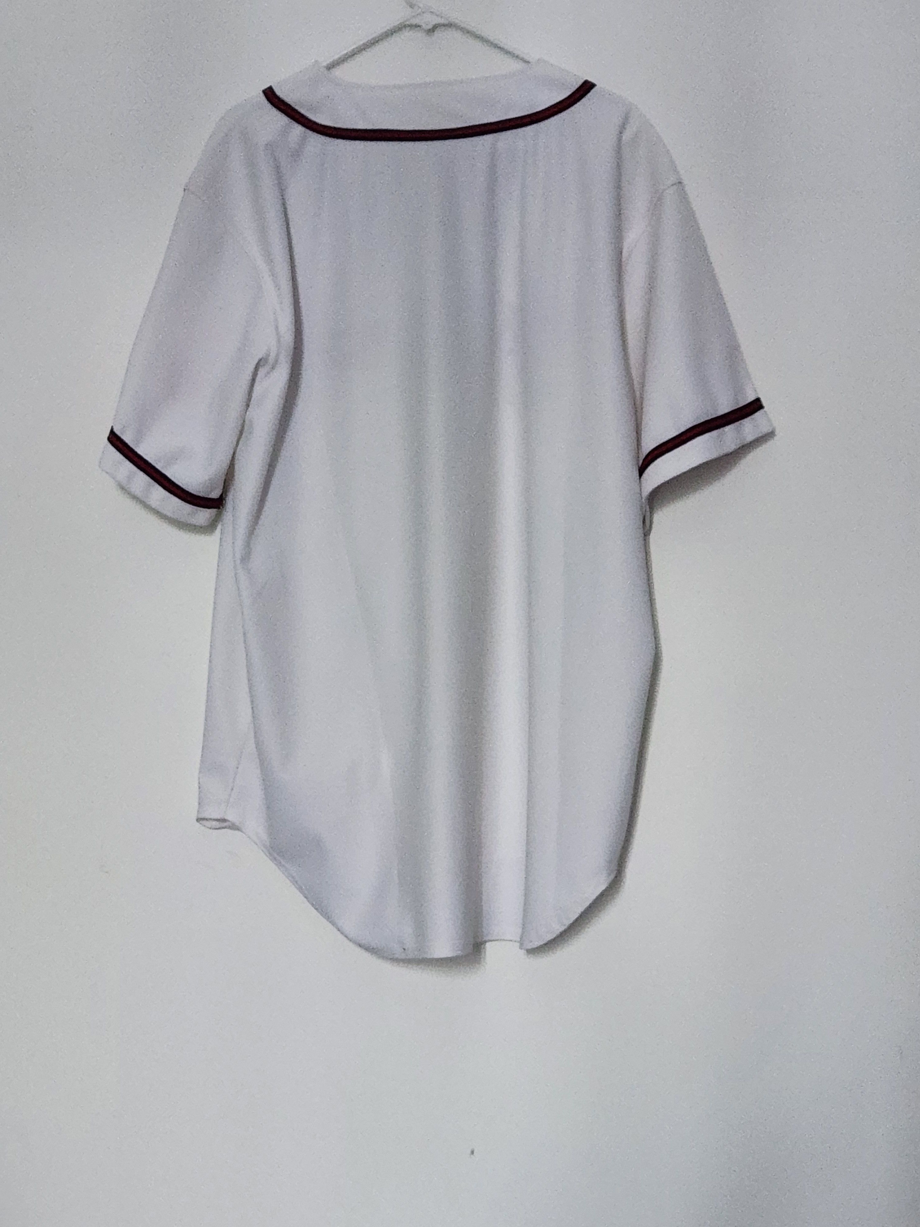 Budweiser Vintage Budweiser Script Logo Baseball Jersey White Size XL Size US XL / EU 56 / 4 - 2 Thumbnail