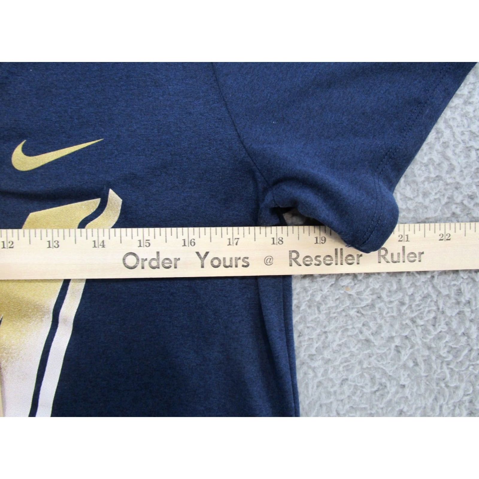 Nike Nike Milwaukee Brewers Dri-Fit V-Neck Short Sleeve Shirt Women L Blue MLB Size L / US 10 / IT 46 - 5 Thumbnail
