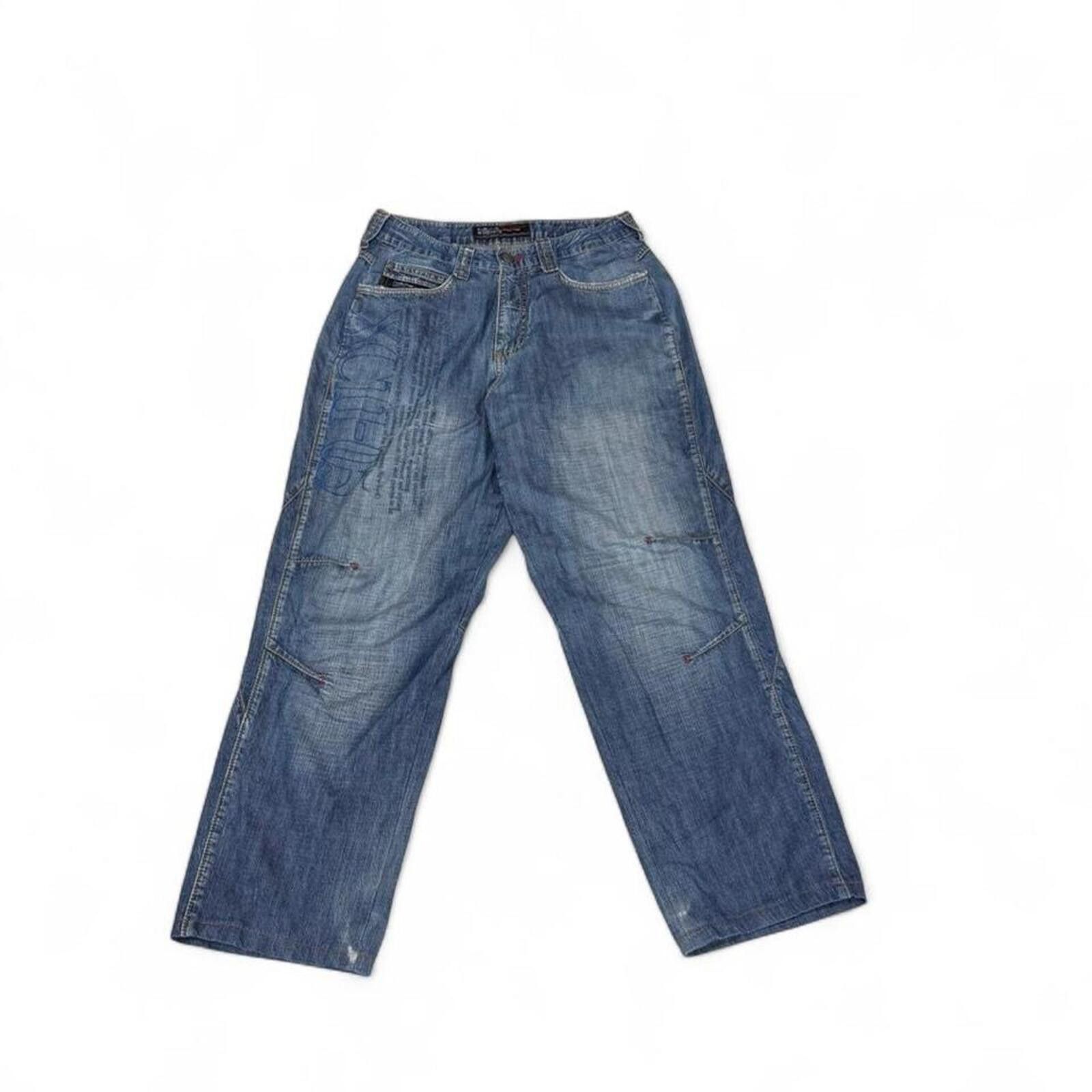 Fubu FUBU blue lightweight denim jeans with cool font design Size 27" / US 4 / IT 40 - 1 Thumbnail