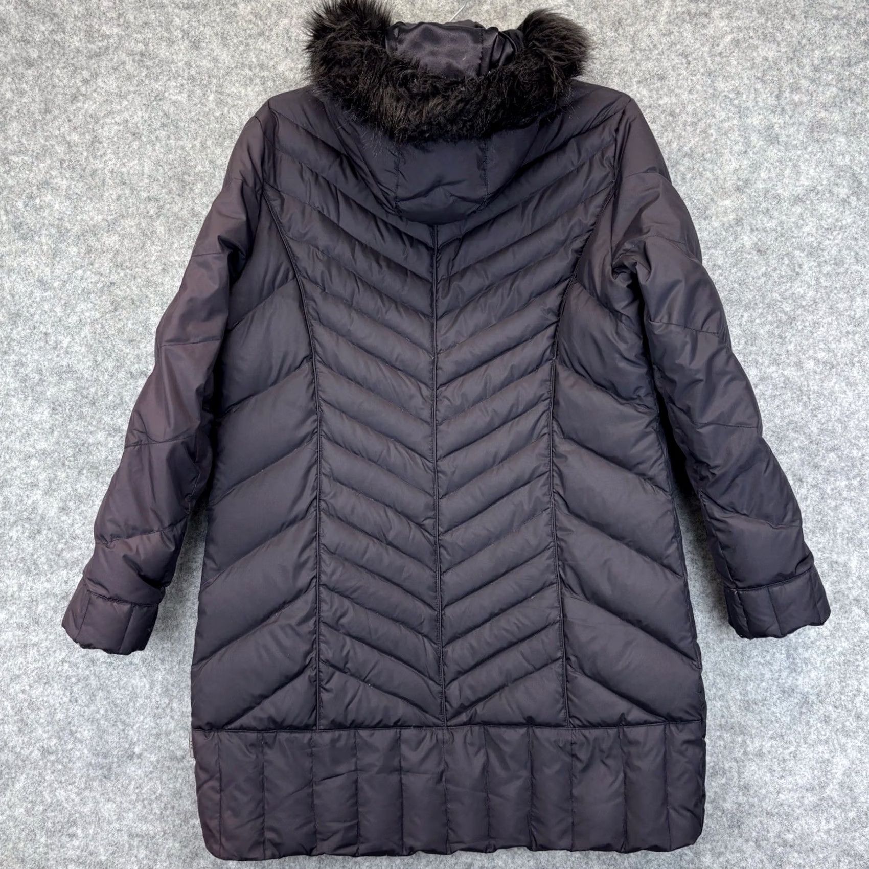 Vintage Per Una Aubergine Purple Medium-Length Hooded Padded Coat - Mid-Length Size M / US 6-8 / IT 42-44 - 2 Thumbnail