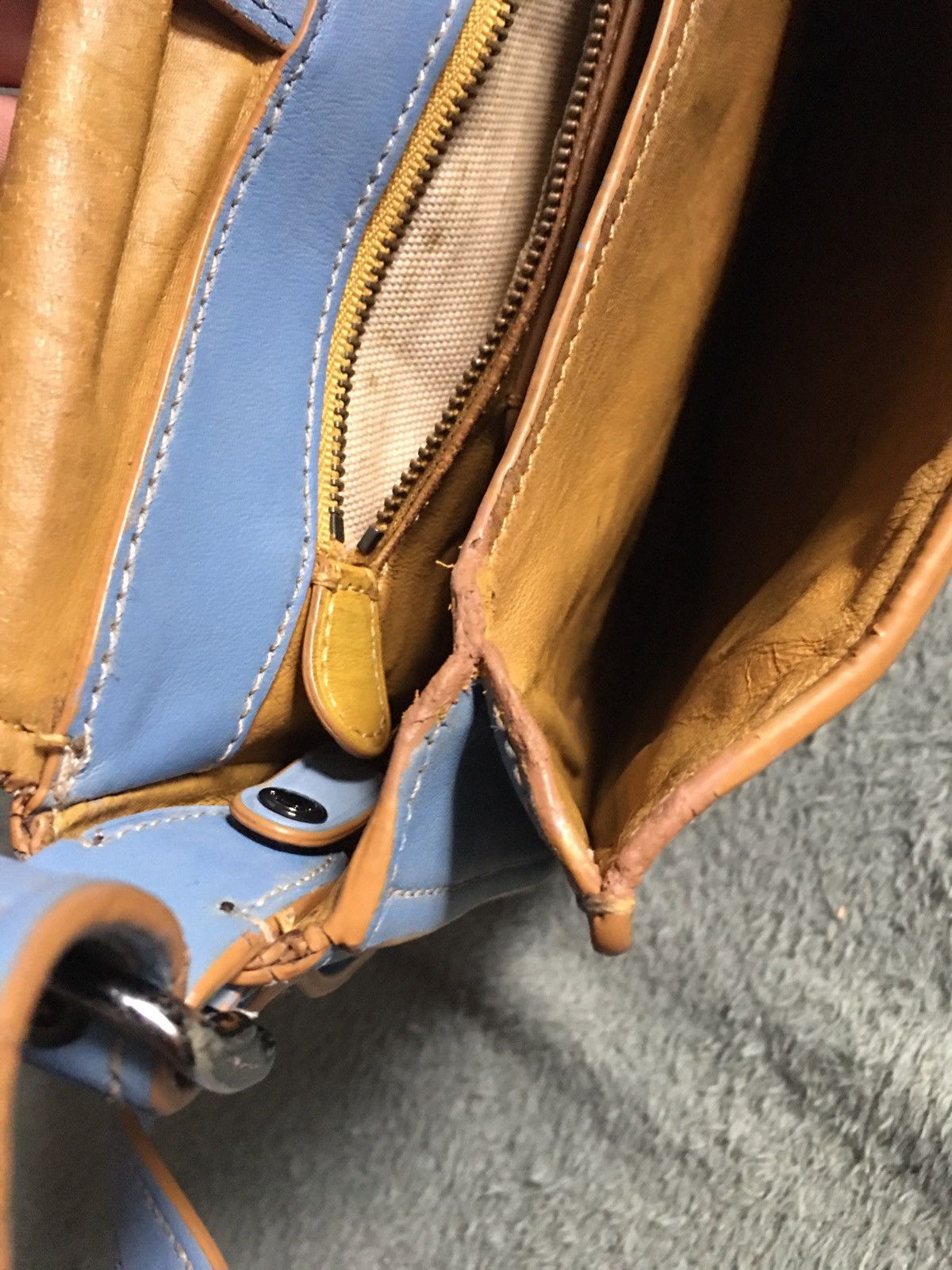 Coach COACH 1941 Saddle Blue Leather Crossbody Shoulder Bag Size ONE SIZE - 13 Thumbnail