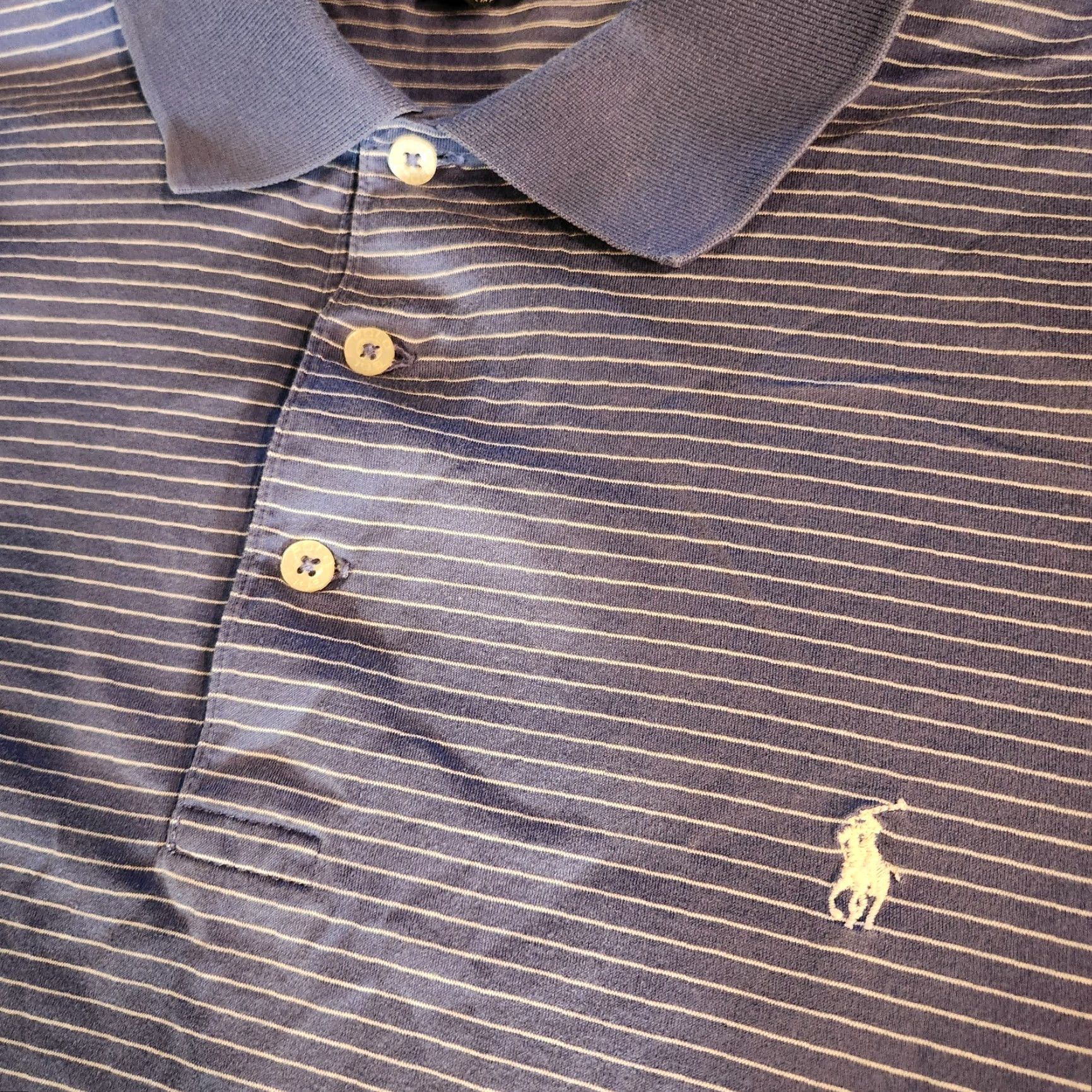 Polo Ralph Lauren Polo Ralph Lauren Polo Shirt XL Blue Striped Pony Elk Golf Club Mens Polo T-Shirt Golf Sportswear Classic Preppy Outdoor Modern Size US XL / EU 56 / 4 - 2 Thumbnail