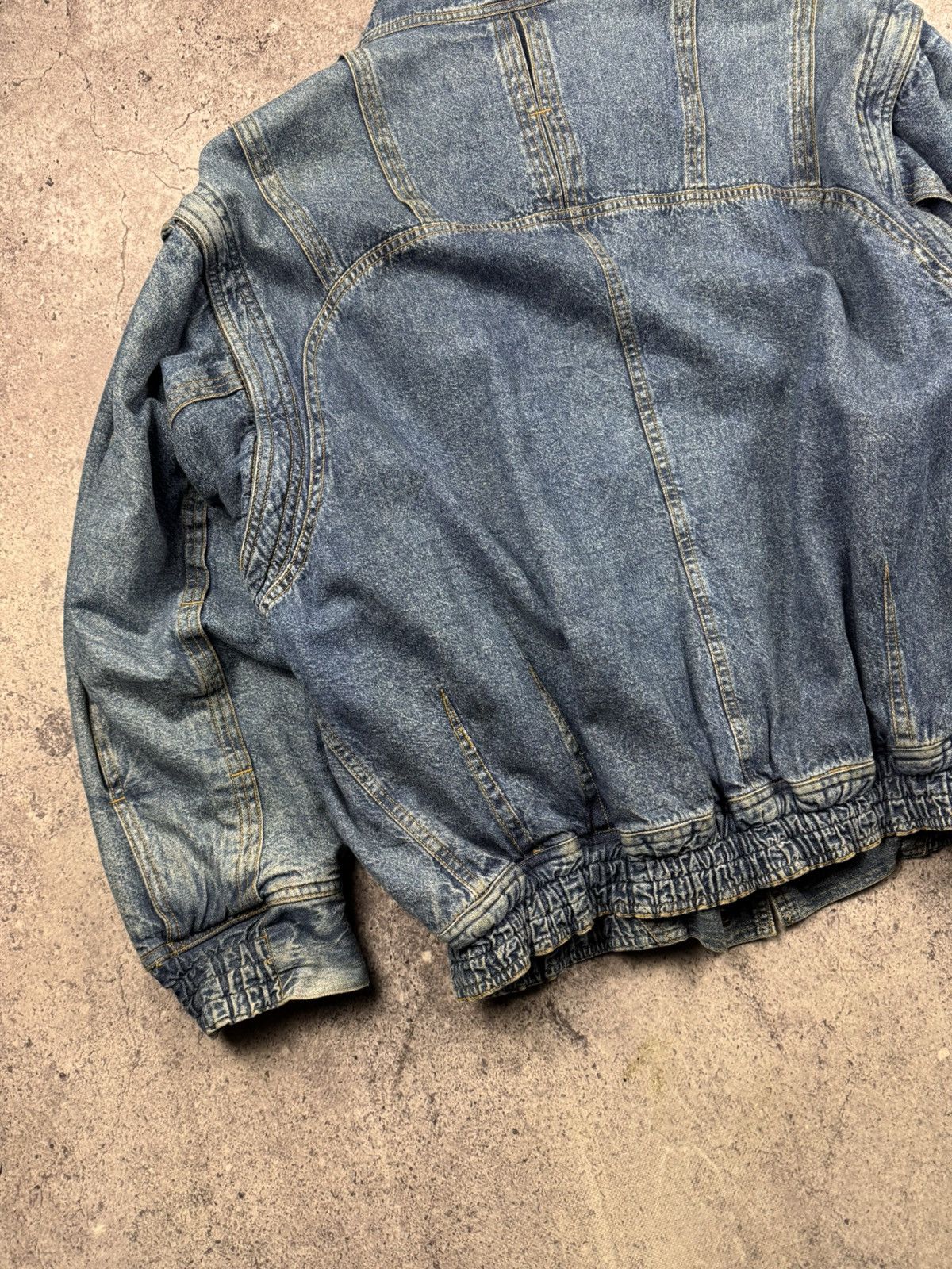 Japanese Brand Vintage Denim Japanesse Bomber Jacket/Vest Pilot Baby Y2K Size US XL / EU 56 / 4 - 14 Thumbnail