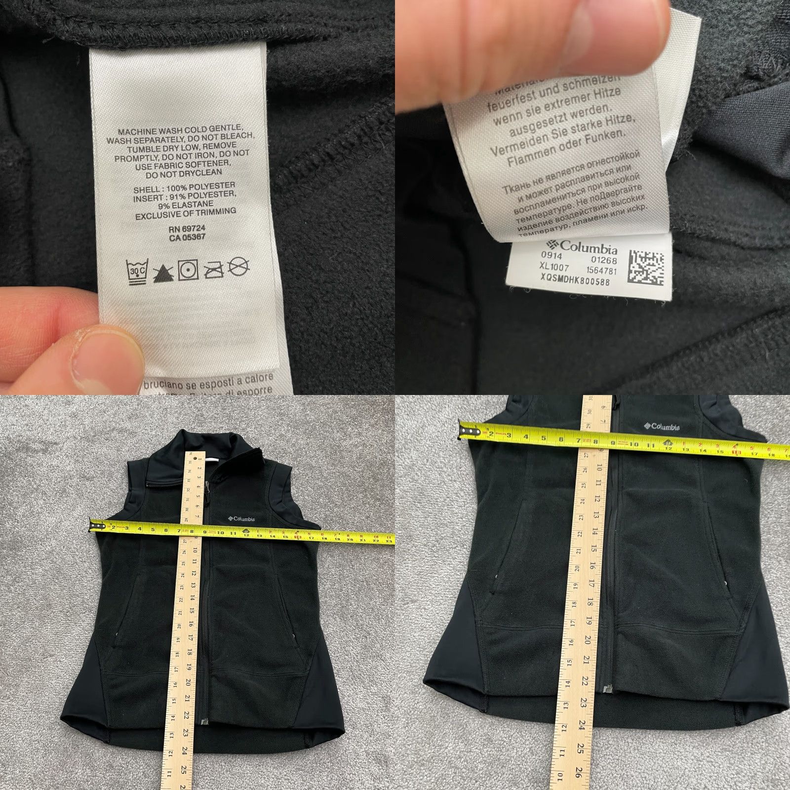 Vintage Columbia Fleece Vest Womens Small Black Full Zip Pockets Outdoor Hike Size S / US 4 / IT 40 - 8 Thumbnail