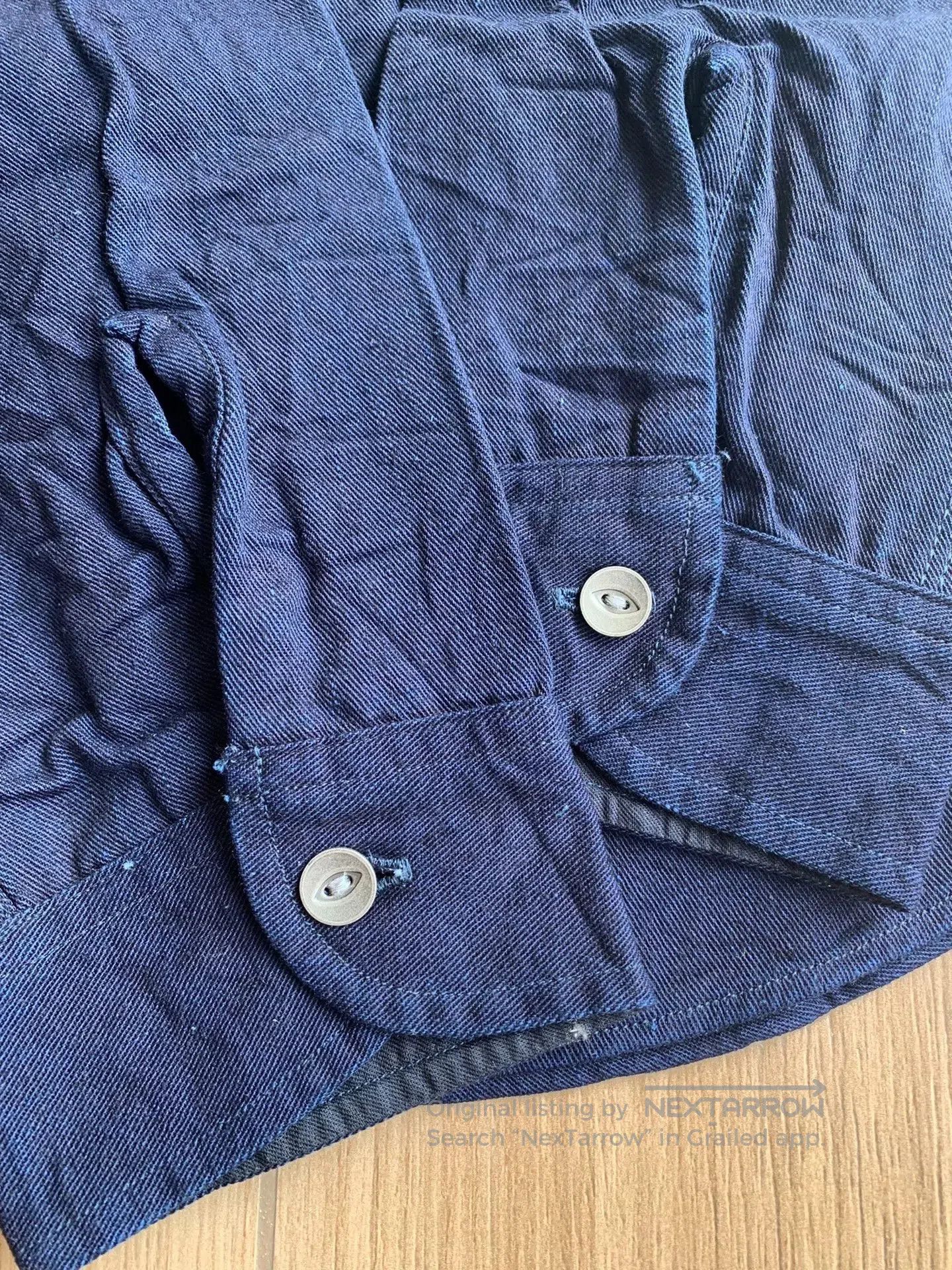 Samurai Jeans navy blue samurai jeans work shirt. Size US XXL / EU 58 / 5 - 4 Thumbnail