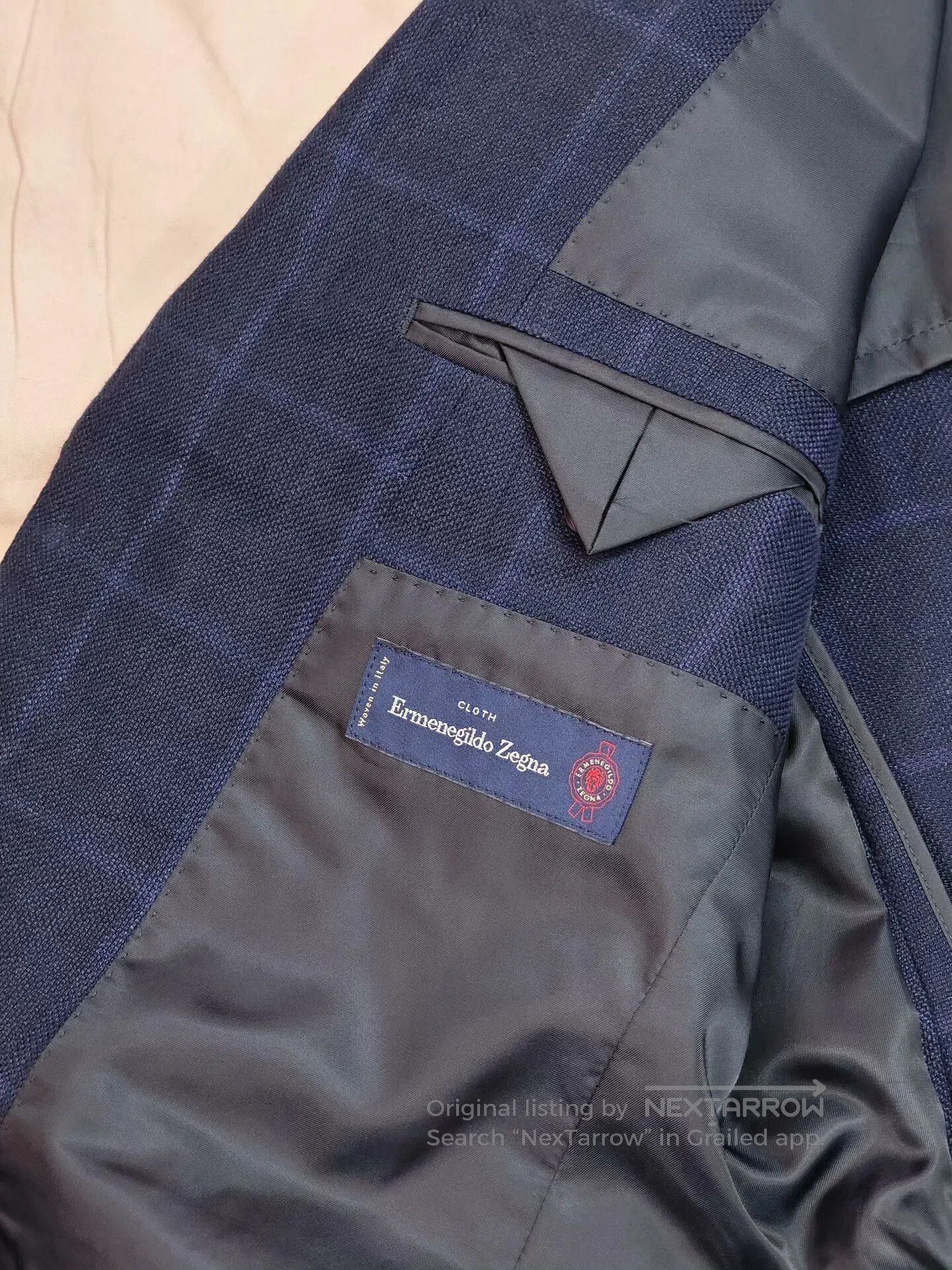 Ermenegildo Zegna Italian Zegna Blue Check Blazer. Size US M / EU 48-50 / 2 - 7 Thumbnail