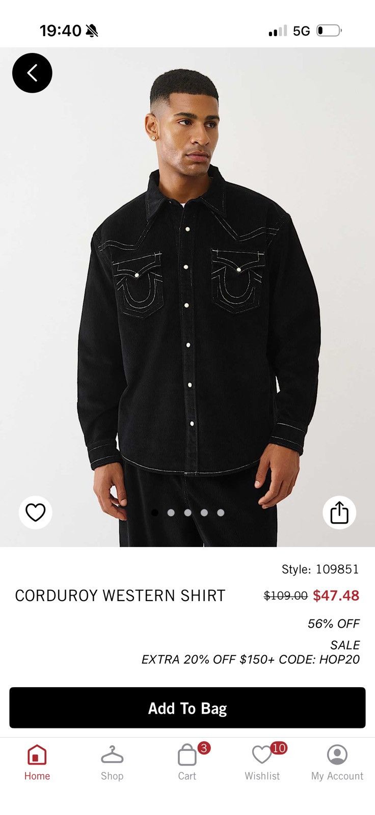 True Religion True Religion Corduroy Jacket Size US M / EU 48-50 / 2 - 1 Thumbnail