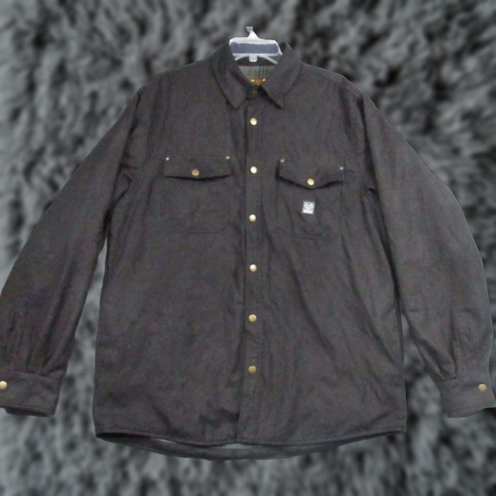CO Dixxon Flannel Co ELKO Yellowstone Jacket XL Black Lined Logo Snap Men Size US XL / EU 56 / 4 - 1 Thumbnail